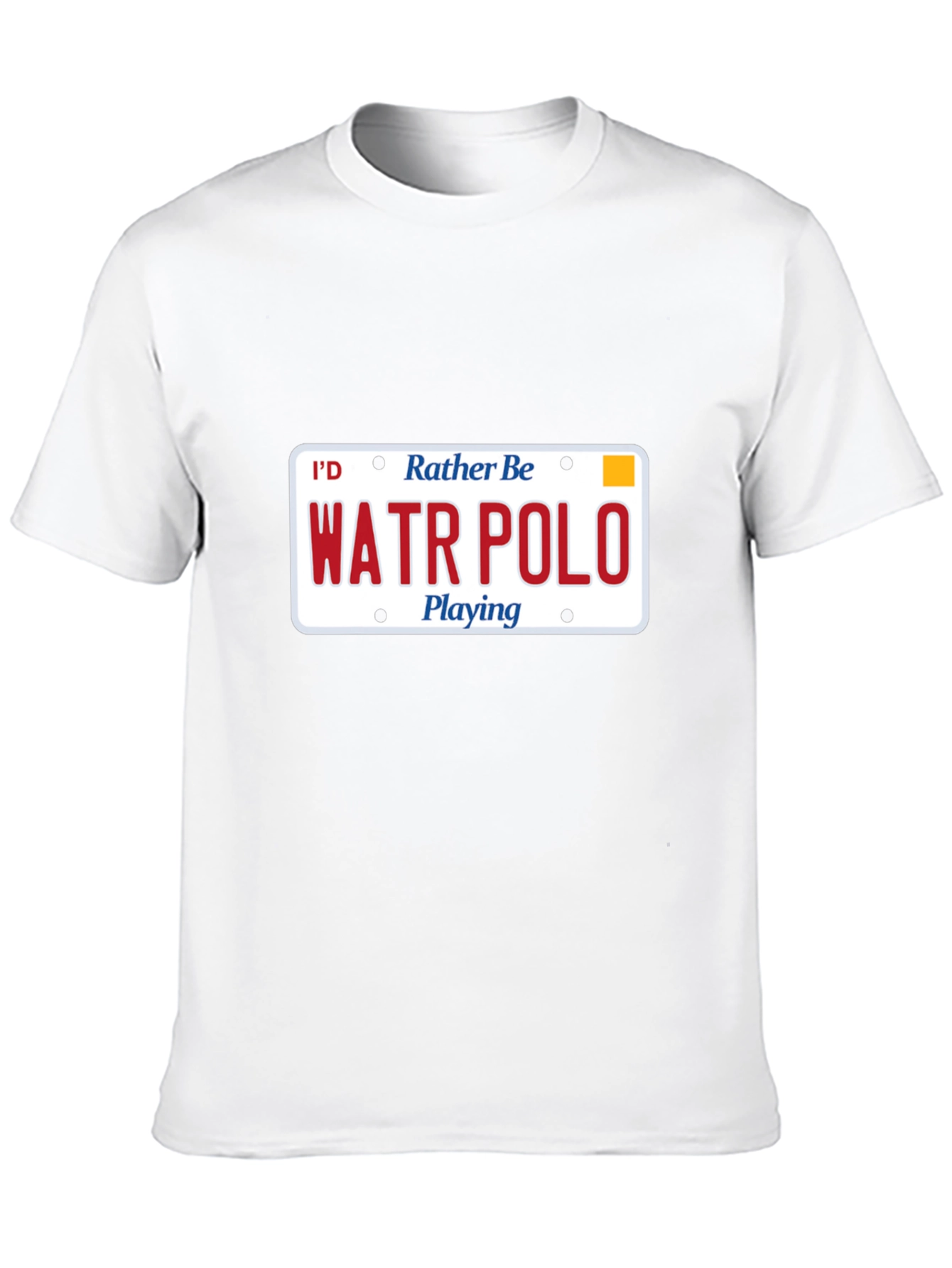 Water Polo License Plate Graphic T-Shirt
