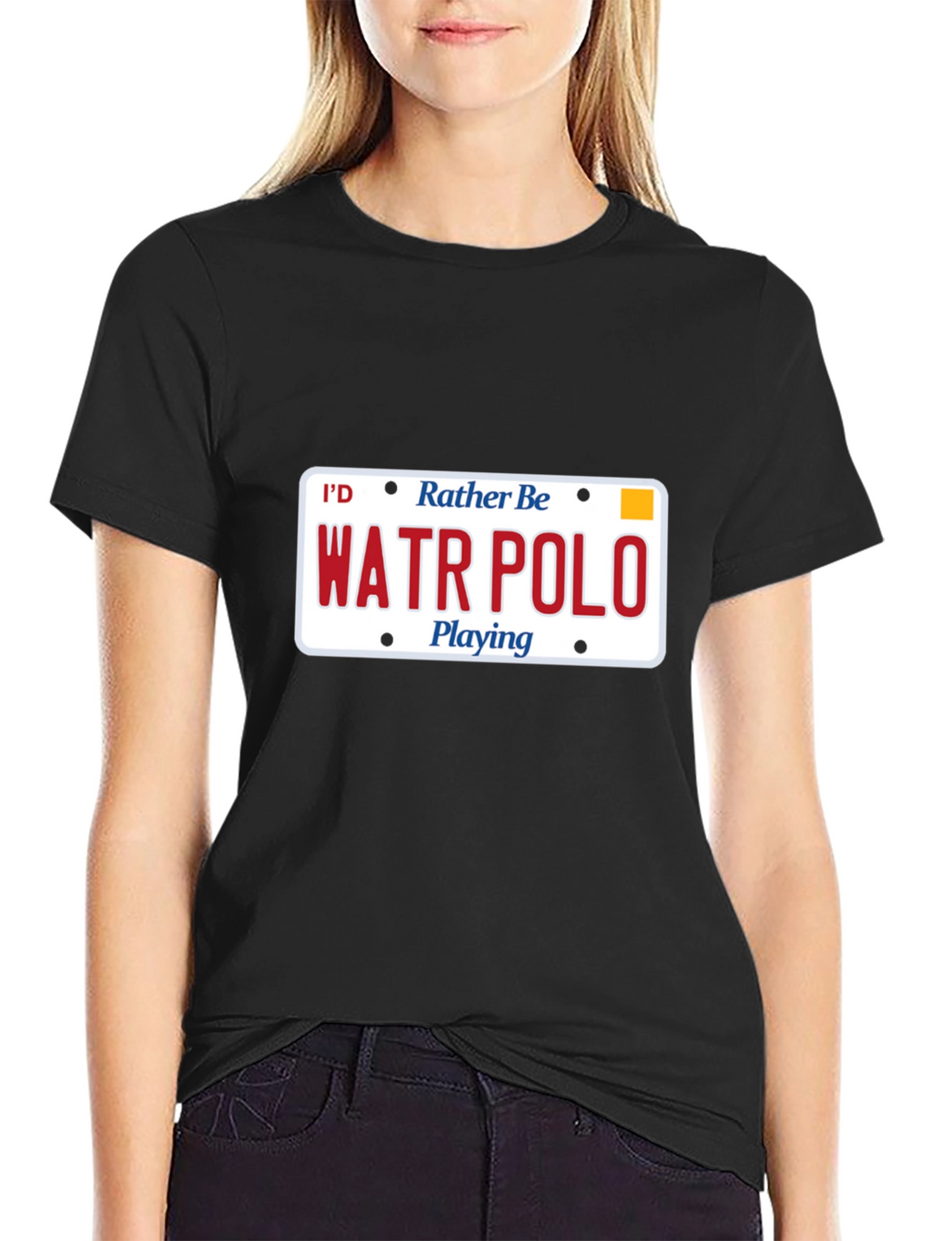 Water Polo License Plate Graphic T-Shirt