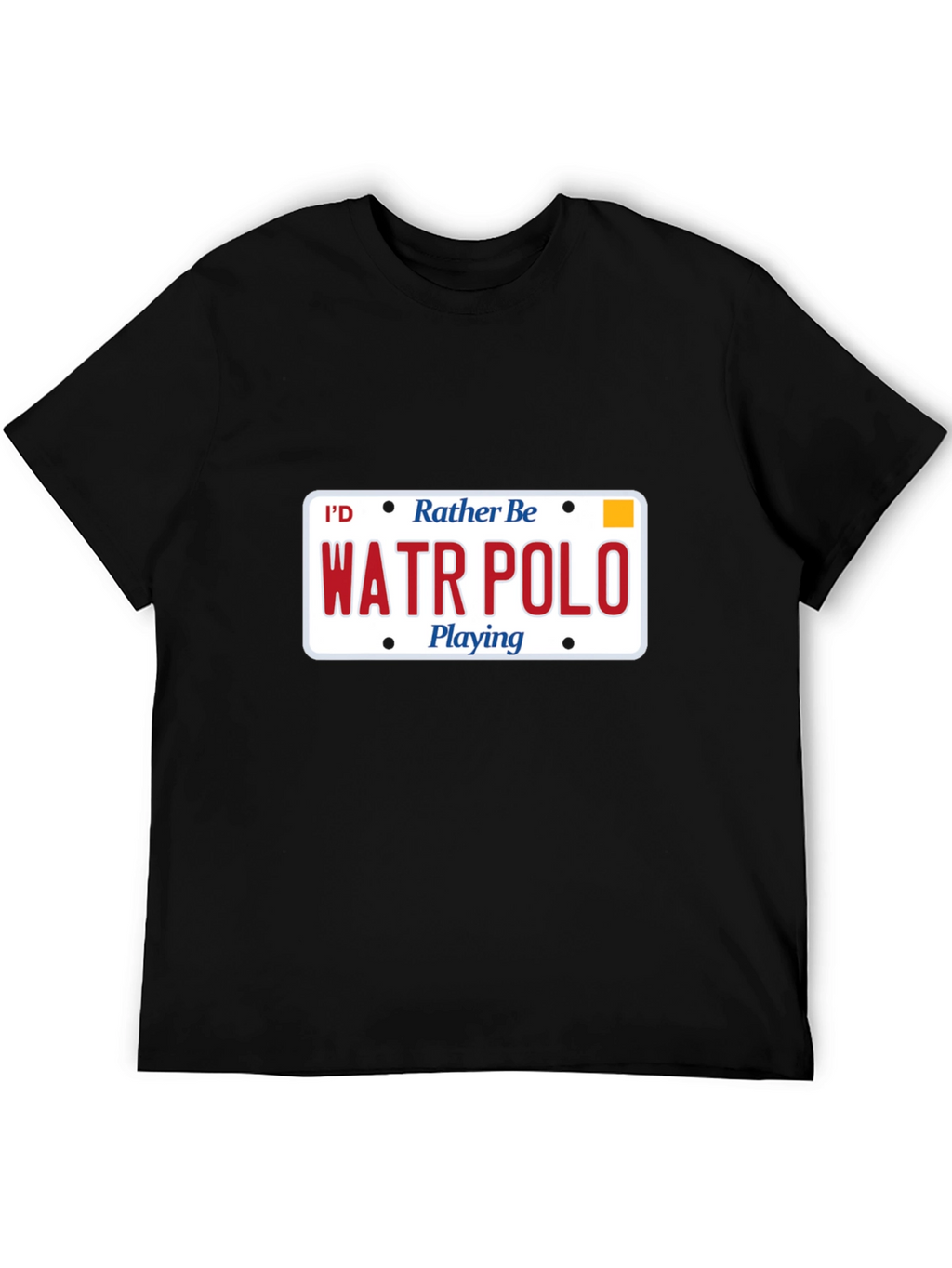 Water Polo License Plate Graphic T-Shirt
