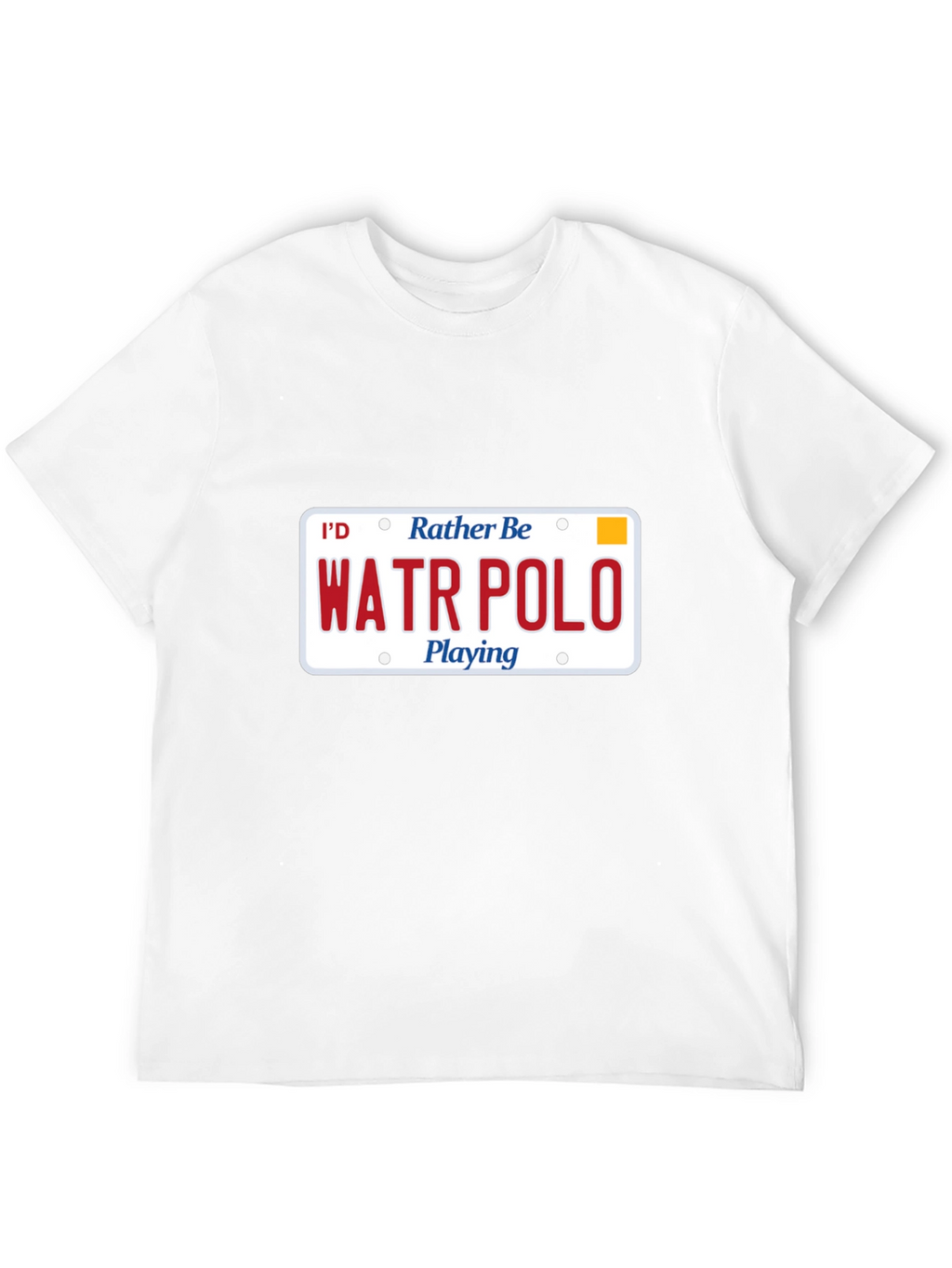 Water Polo License Plate Graphic T-Shirt