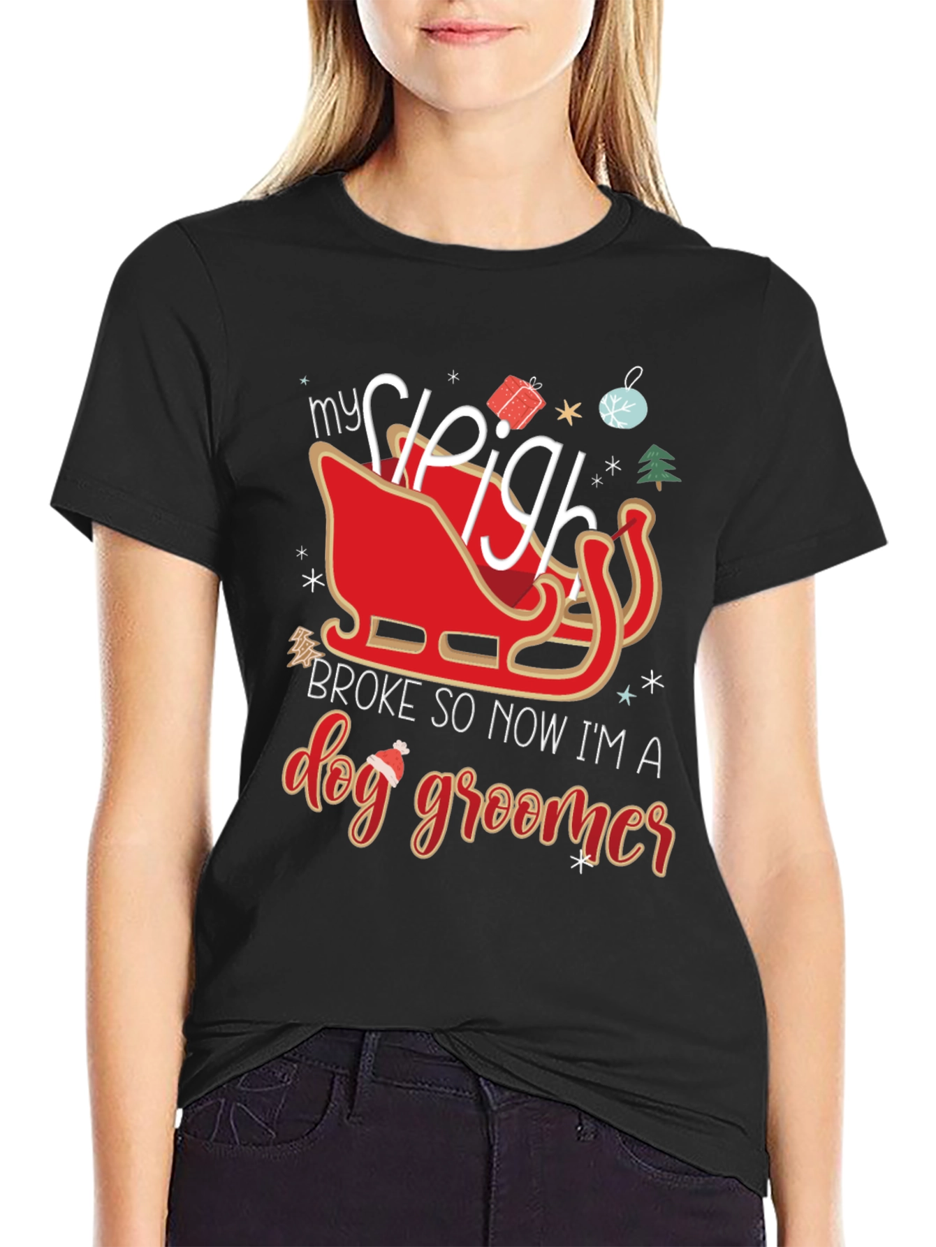 Dog Groomer Christmas T-Shirt
