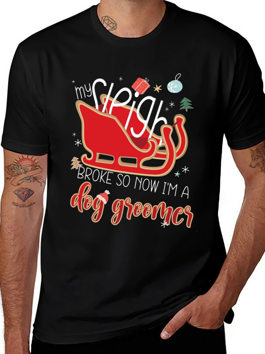 Dog Groomer Christmas T-Shirt
