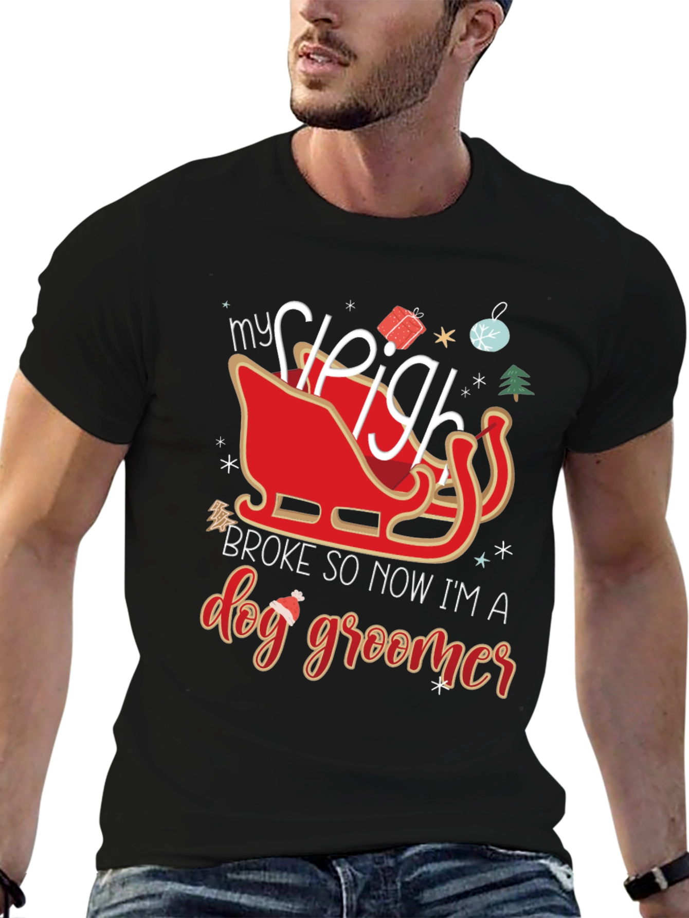 Dog Groomer Christmas T-Shirt