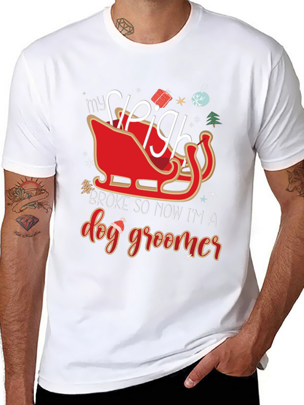 Dog Groomer Christmas T-Shirt