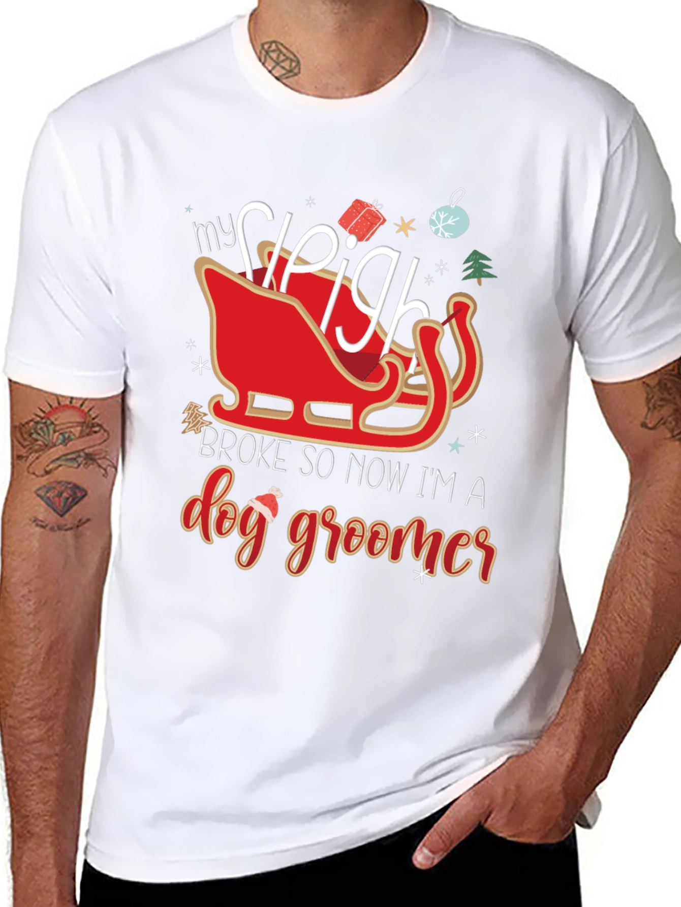 Dog Groomer Christmas T-Shirt