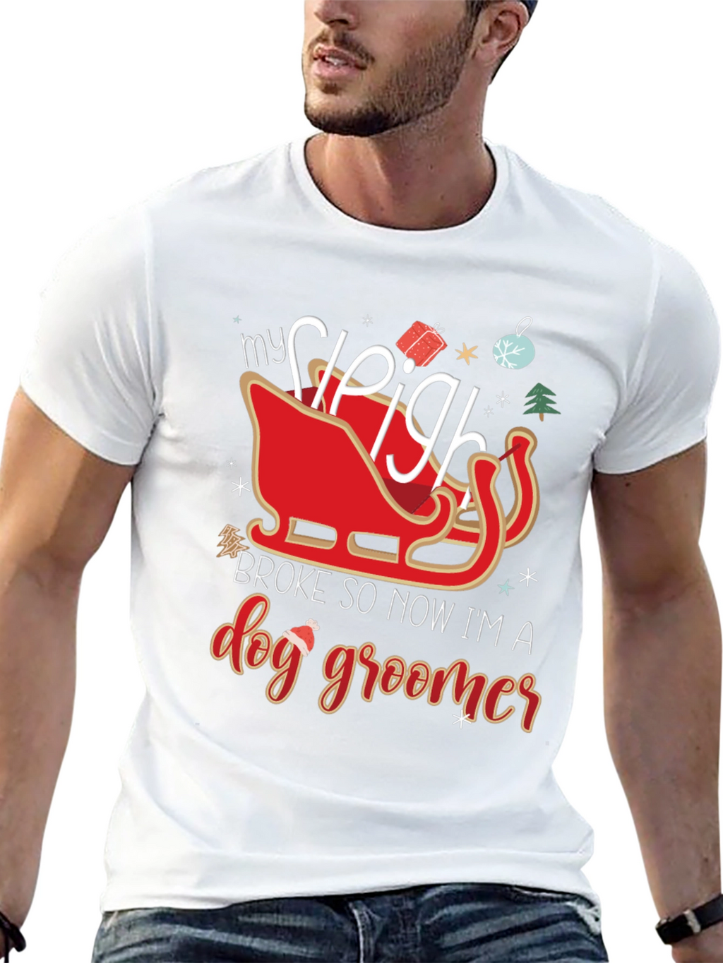 Dog Groomer Christmas T-Shirt