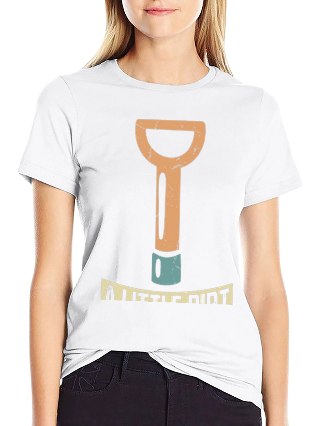 A Little Dirt Mens Black Graphic T-Shirt