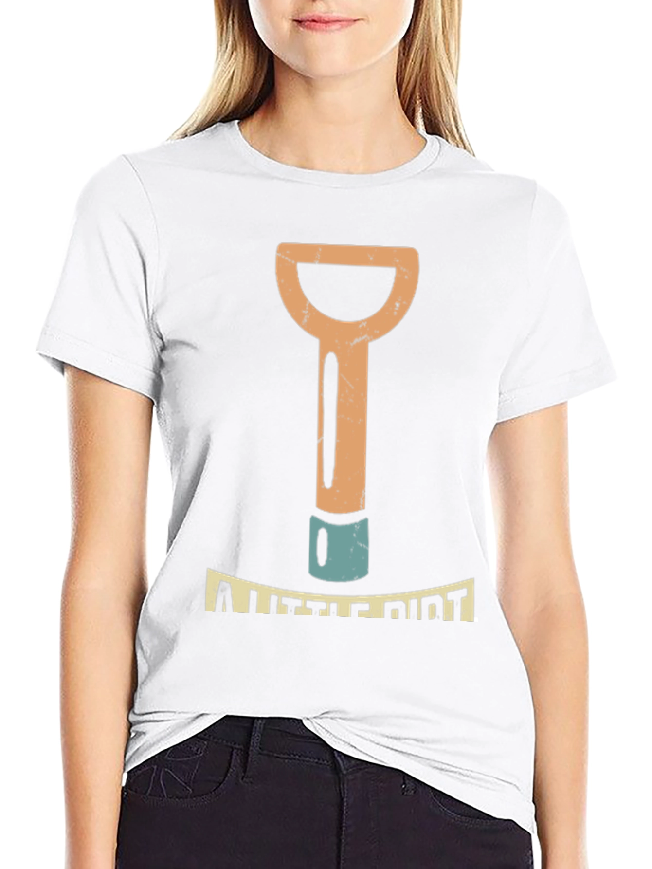 A Little Dirt Mens Black Graphic T-Shirt