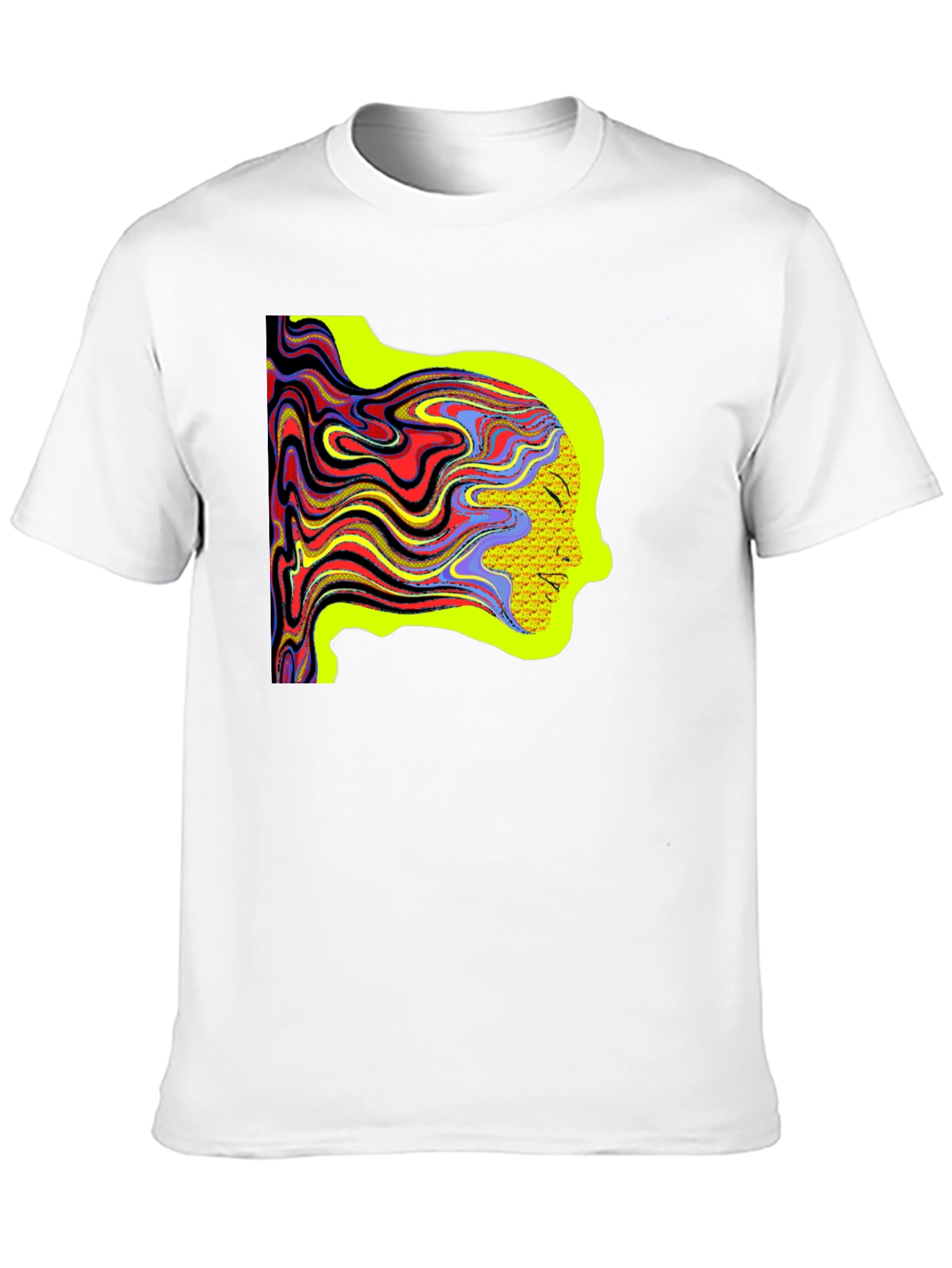 Psychedelic Woman Tee - Artistic Graphic Print Shirt