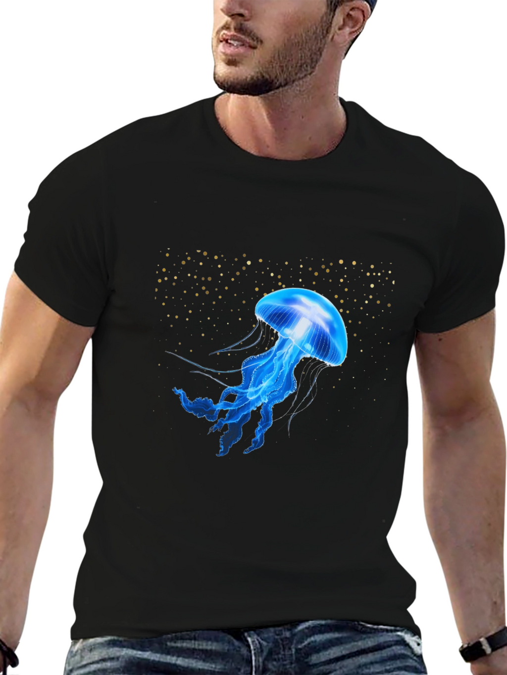 Jellyfish Graphic Black Tee