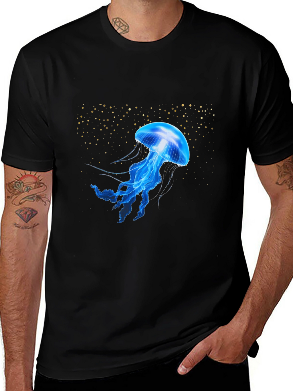 Jellyfish Graphic Black Tee