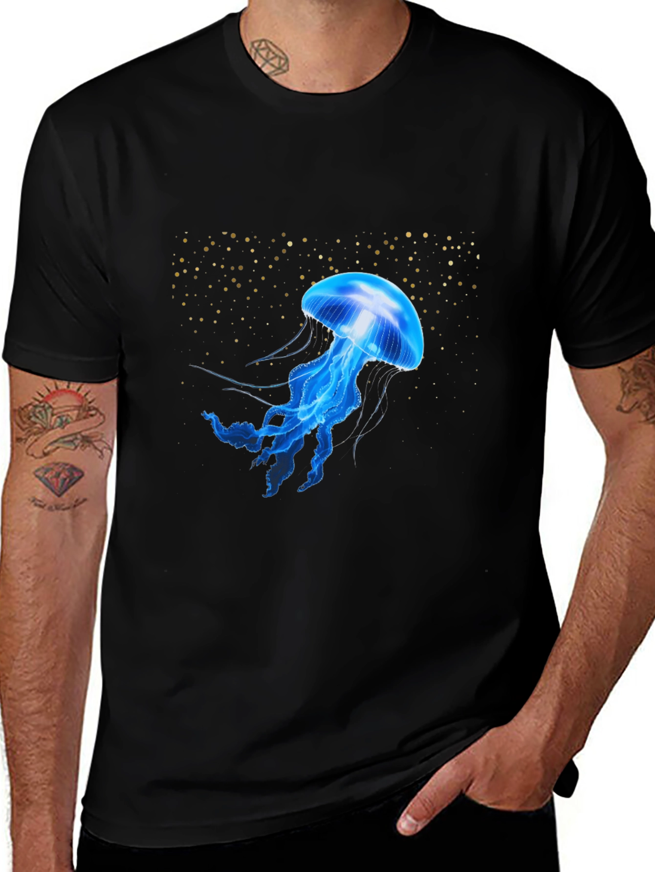 Jellyfish Graphic Black Tee