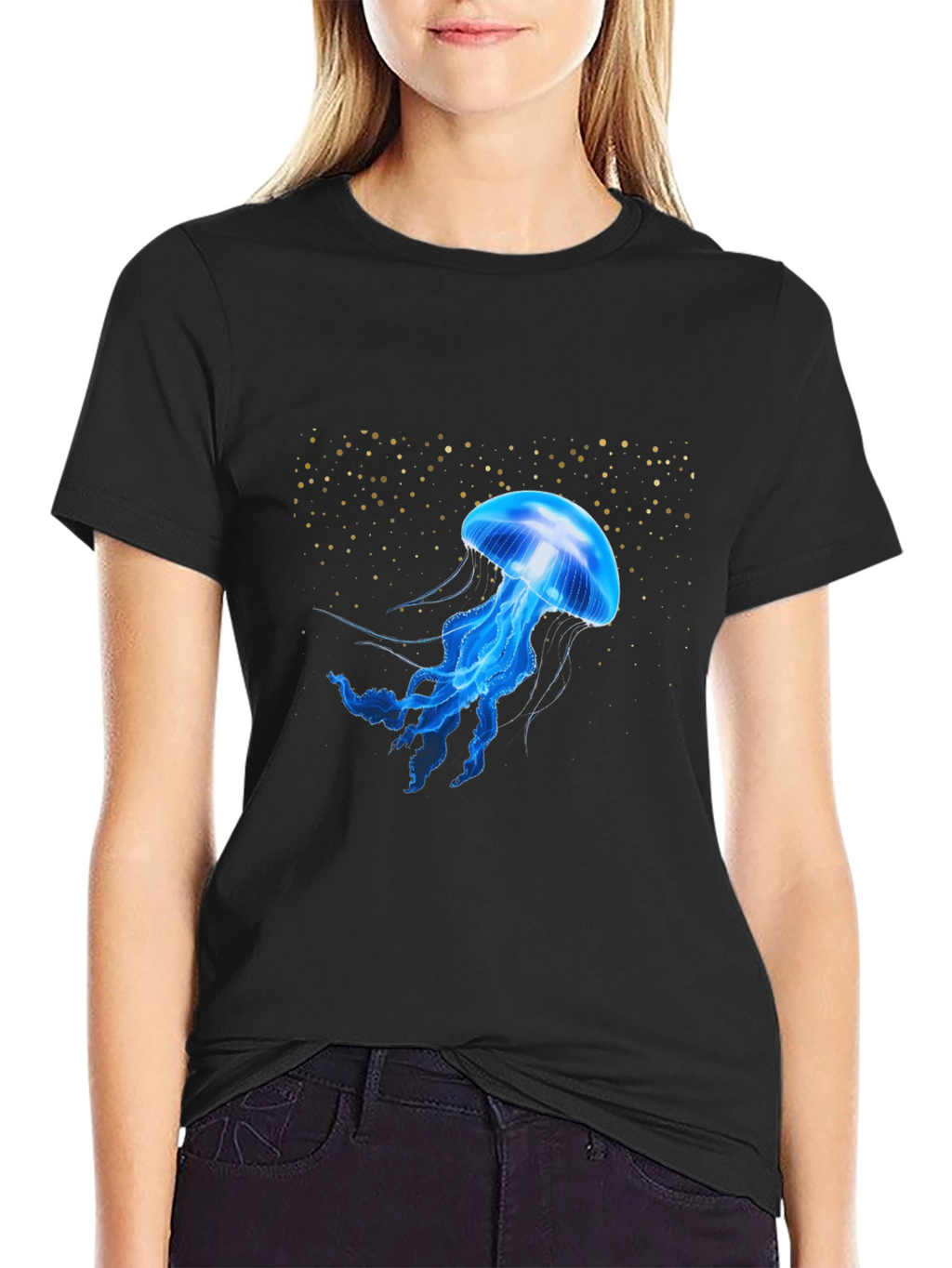Jellyfish Graphic Black Tee