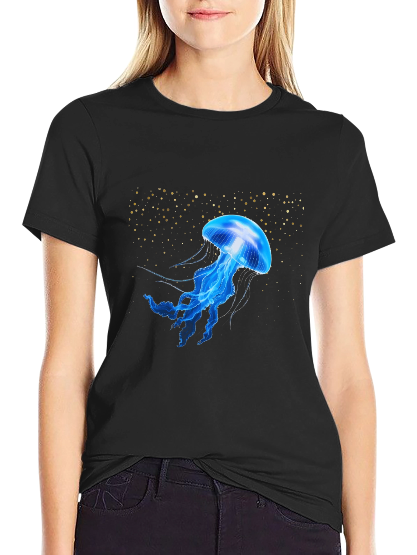 Jellyfish Graphic Black Tee