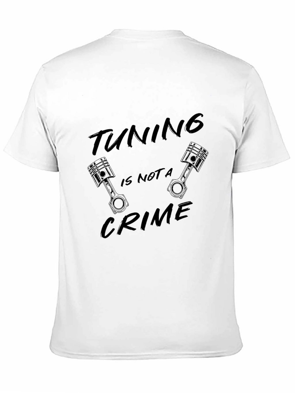 Tuning is Not A Crime Black Graphic Tee