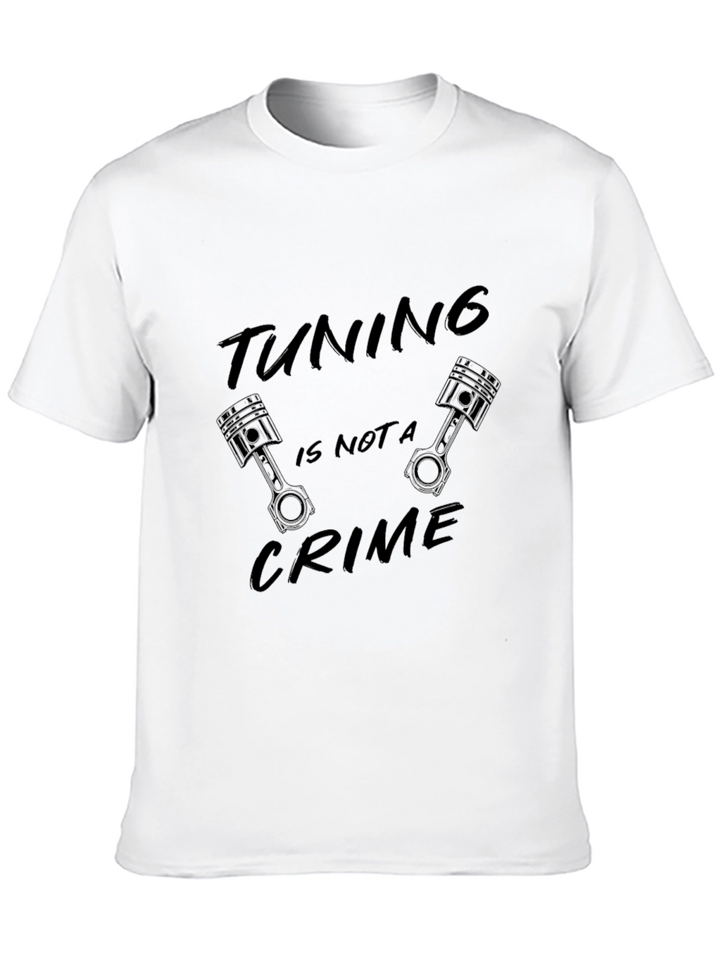 Tuning is Not A Crime Black Graphic Tee
