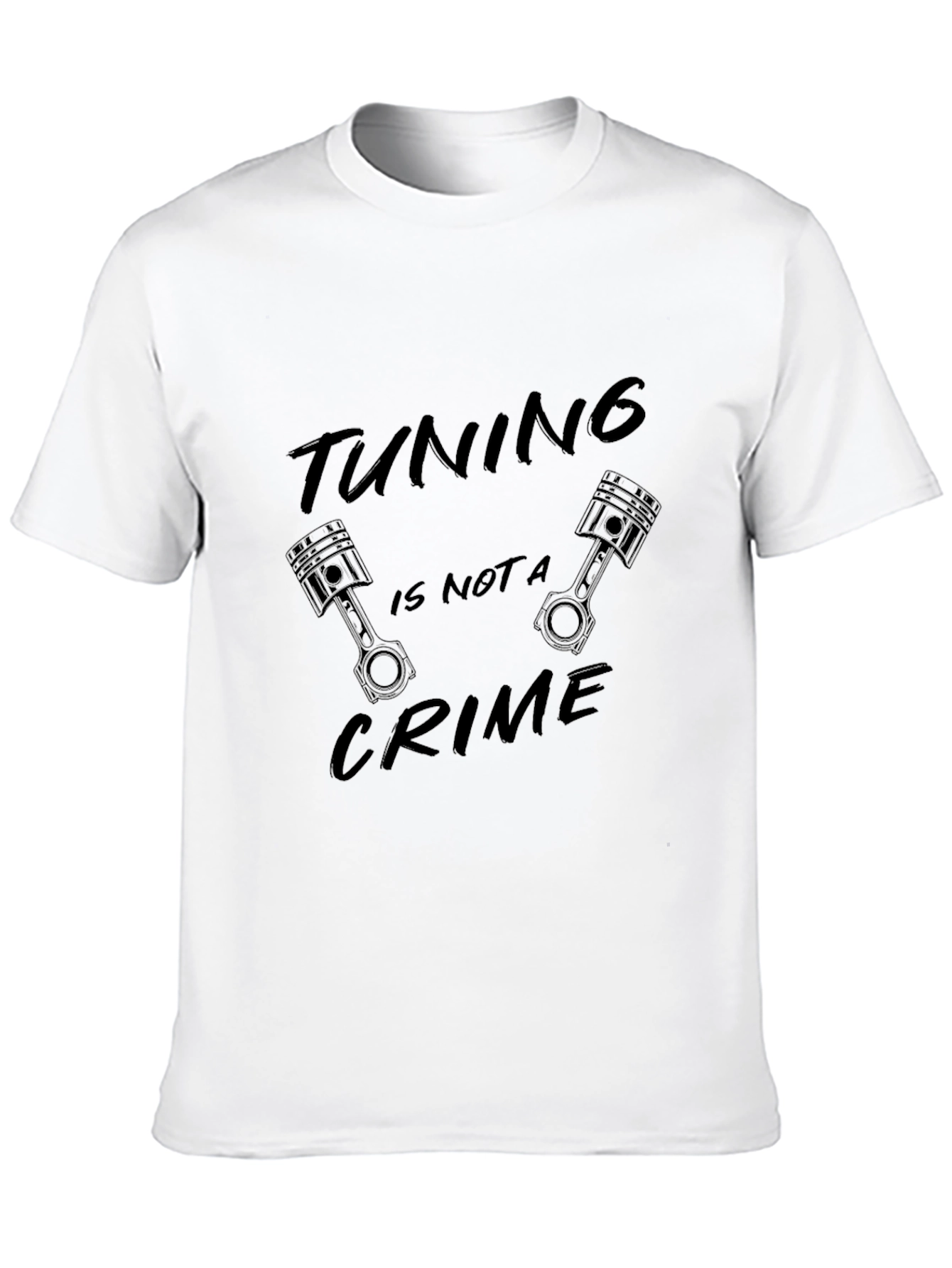 Tuning is Not A Crime Black Graphic Tee