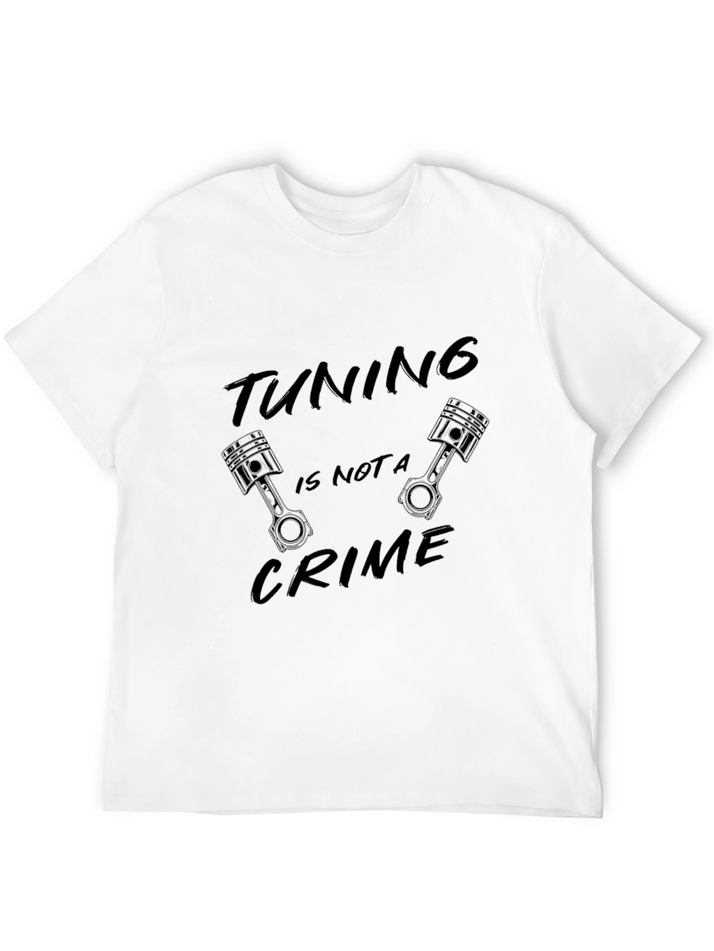 Tuning is Not A Crime Black Graphic Tee