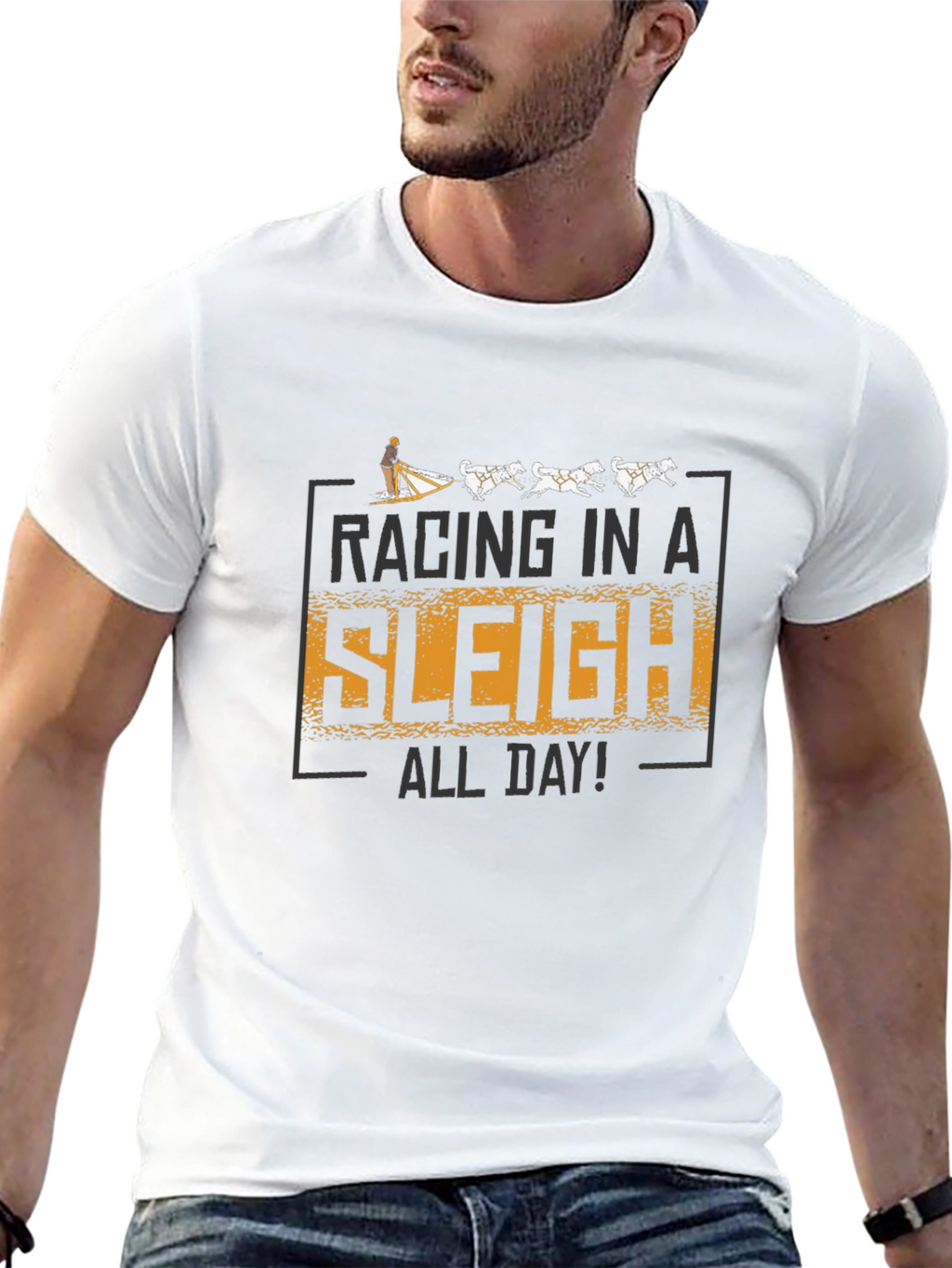Racing in a Sleigh All Day Graphic T-Shirt