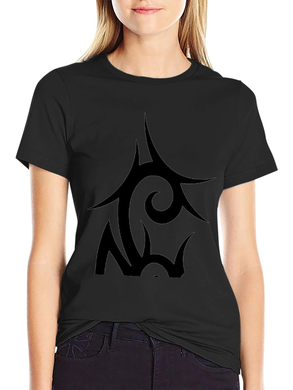Black Tribal Graphic T-Shirt for Men