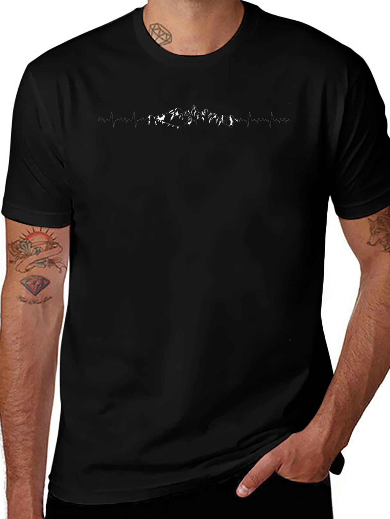 Mountain Heartbeat Tee - Black Short Sleeve