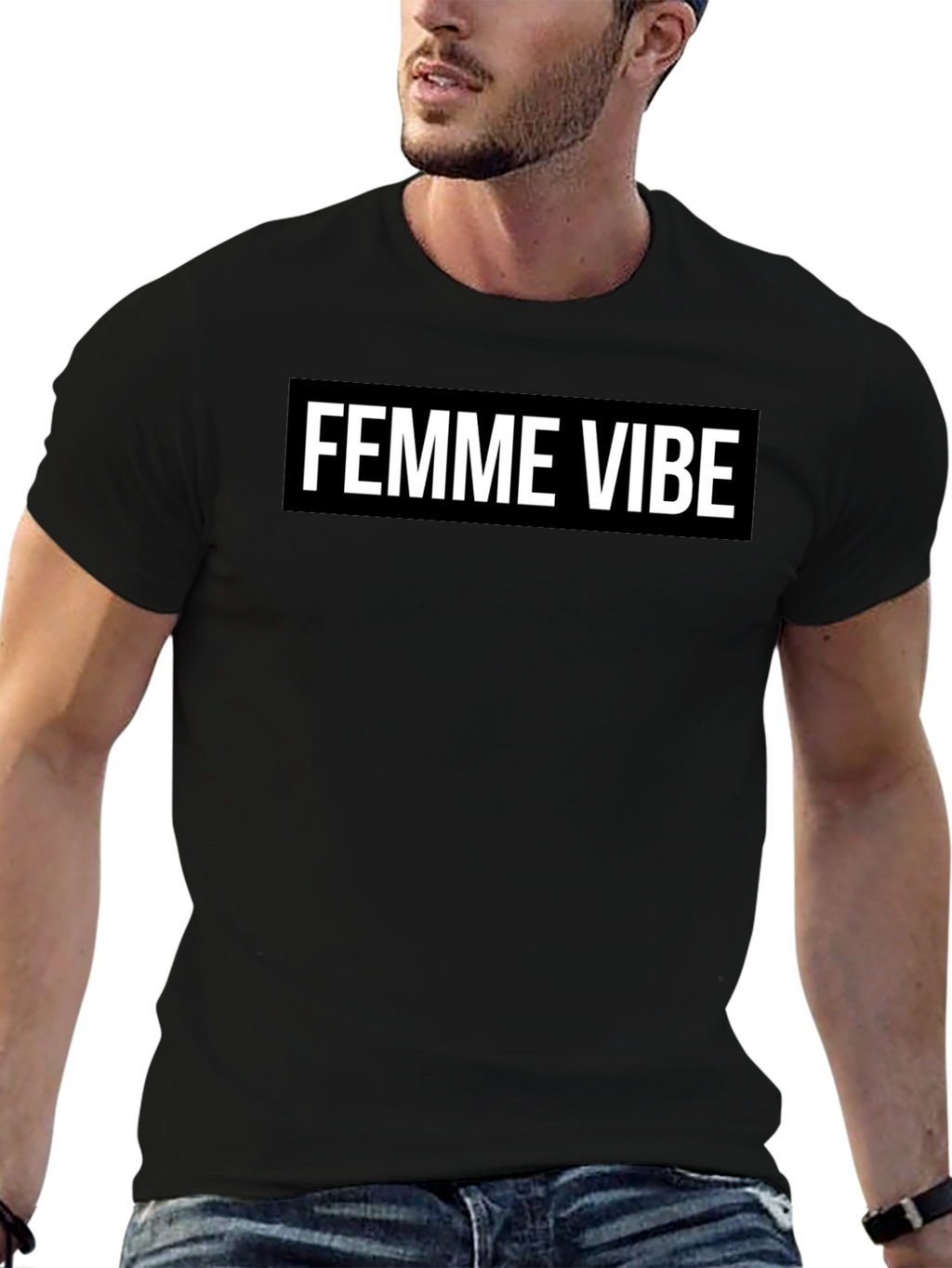 Femme Vibe Black Graphic Tee