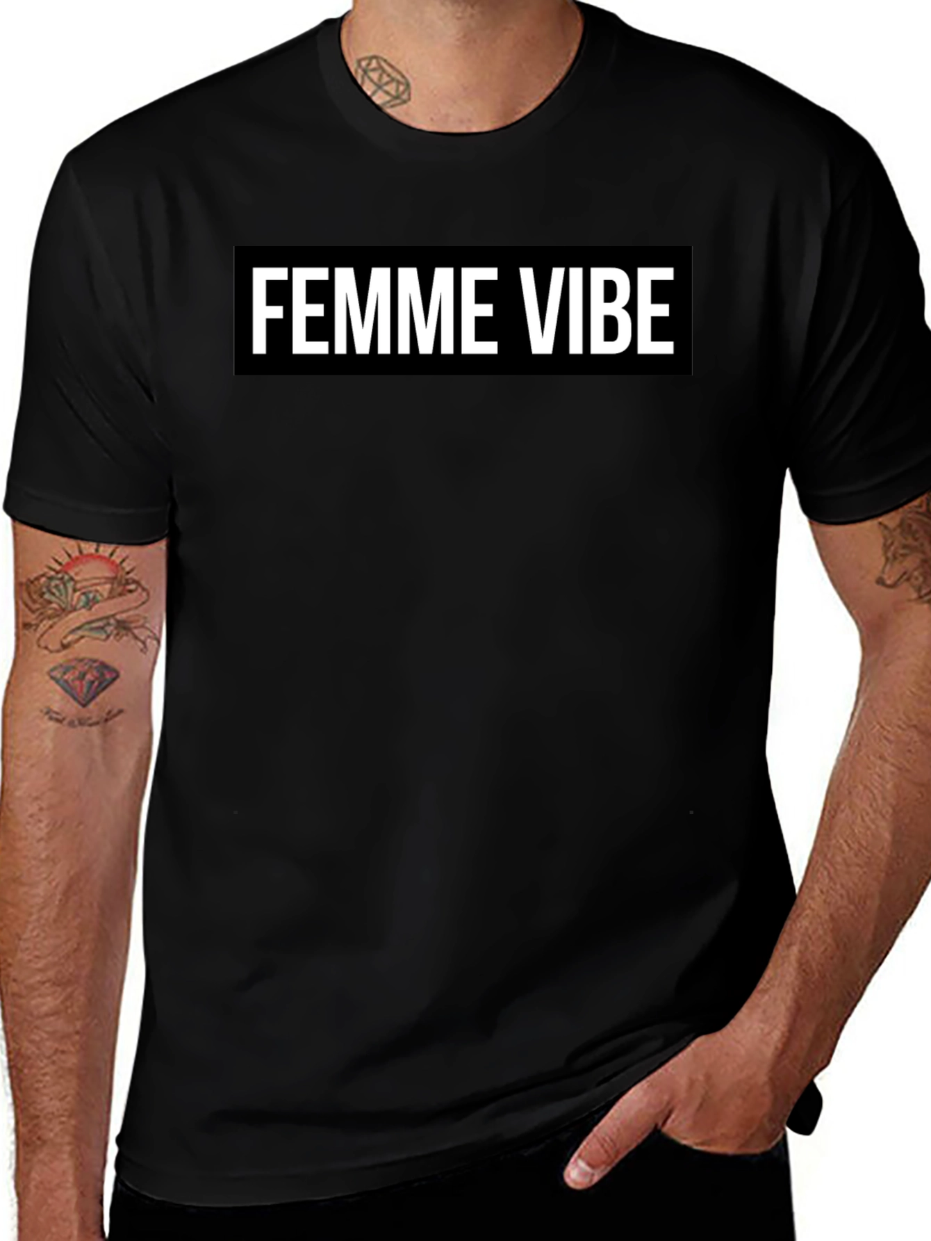 Femme Vibe Black Graphic Tee