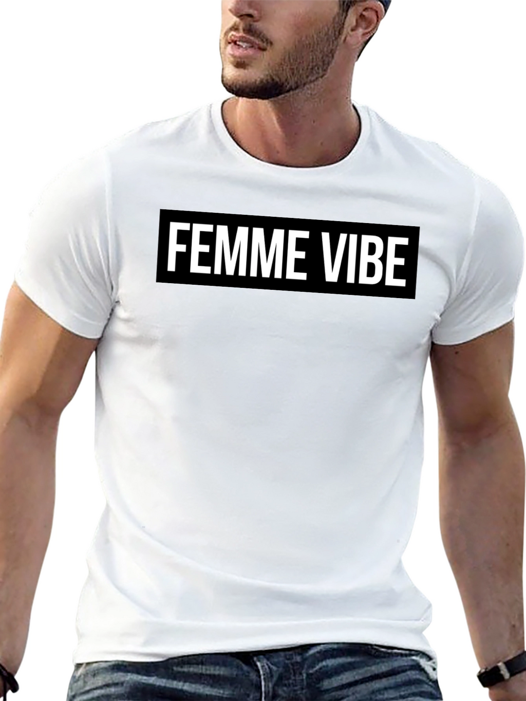 Femme Vibe Black Graphic Tee