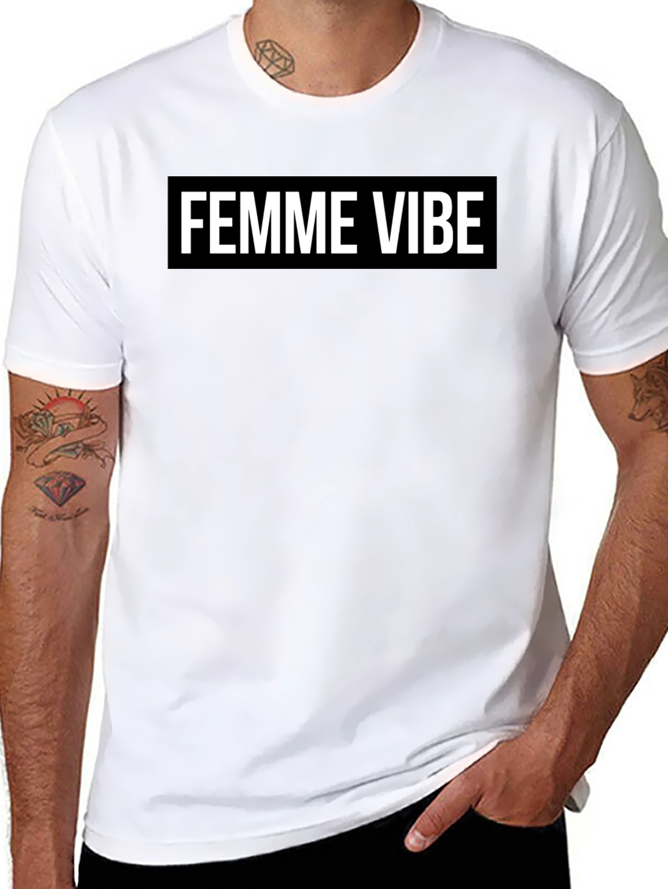 Femme Vibe Black Graphic Tee