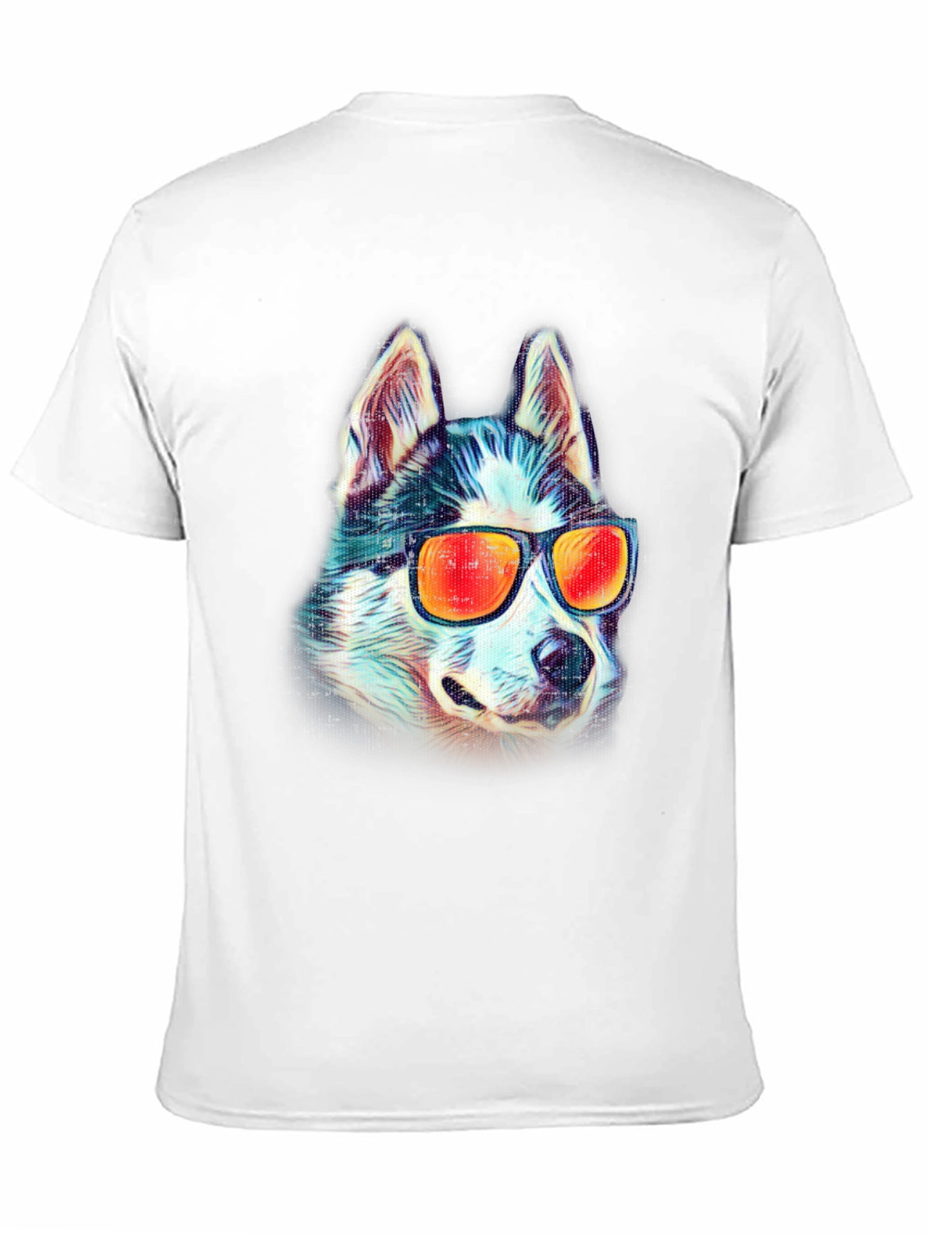 Cool Husky Graphic Tee - Black Cotton