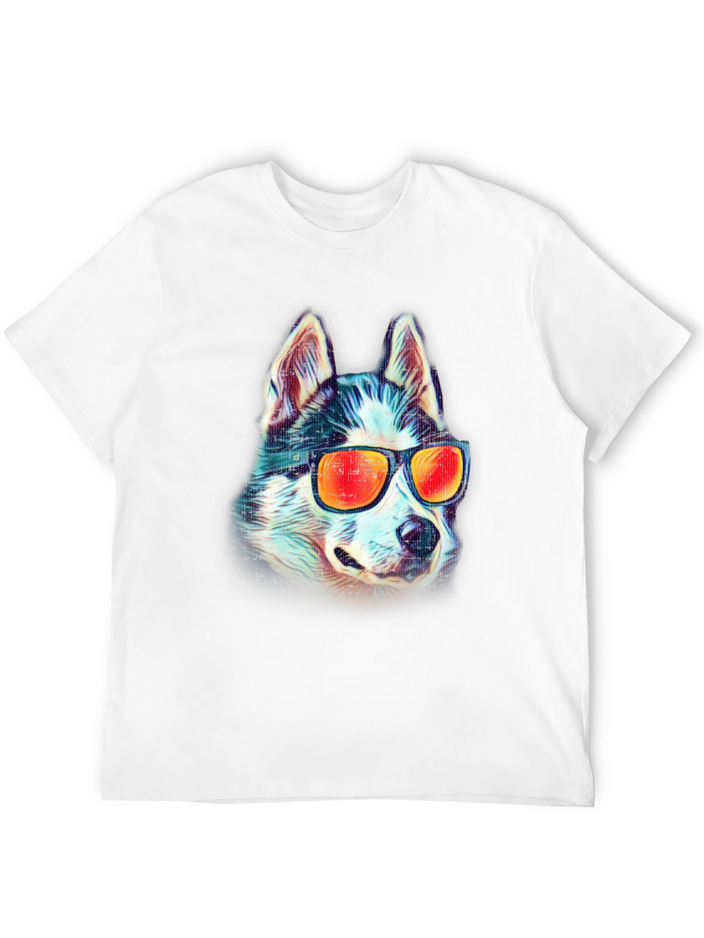 Cool Husky Graphic Tee - Black Cotton