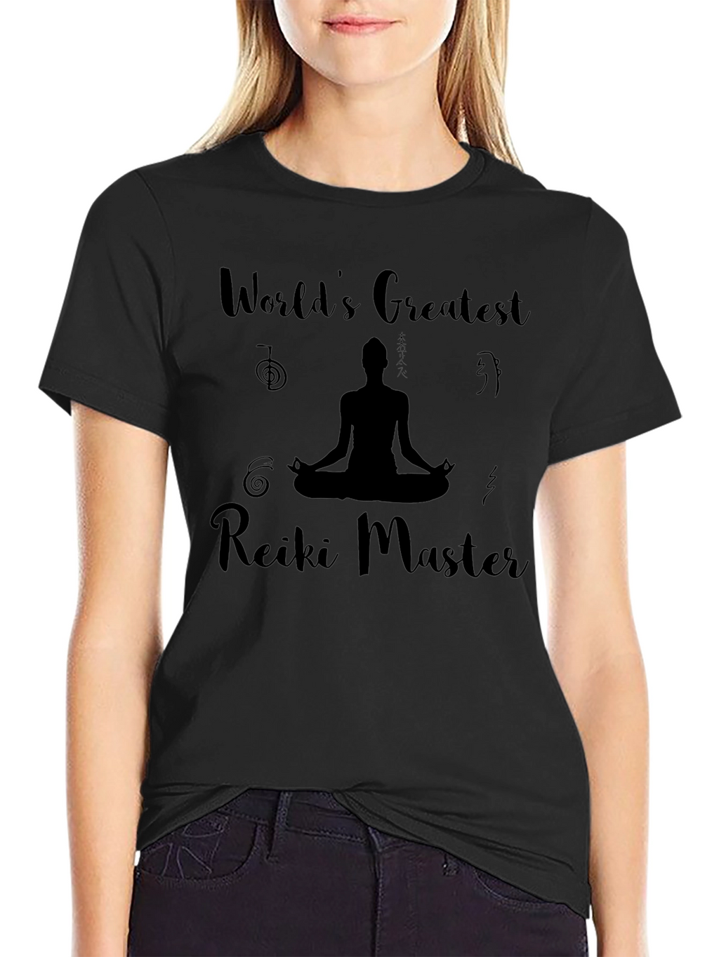 Worlds Greatest Reiki Master Black T-Shirt