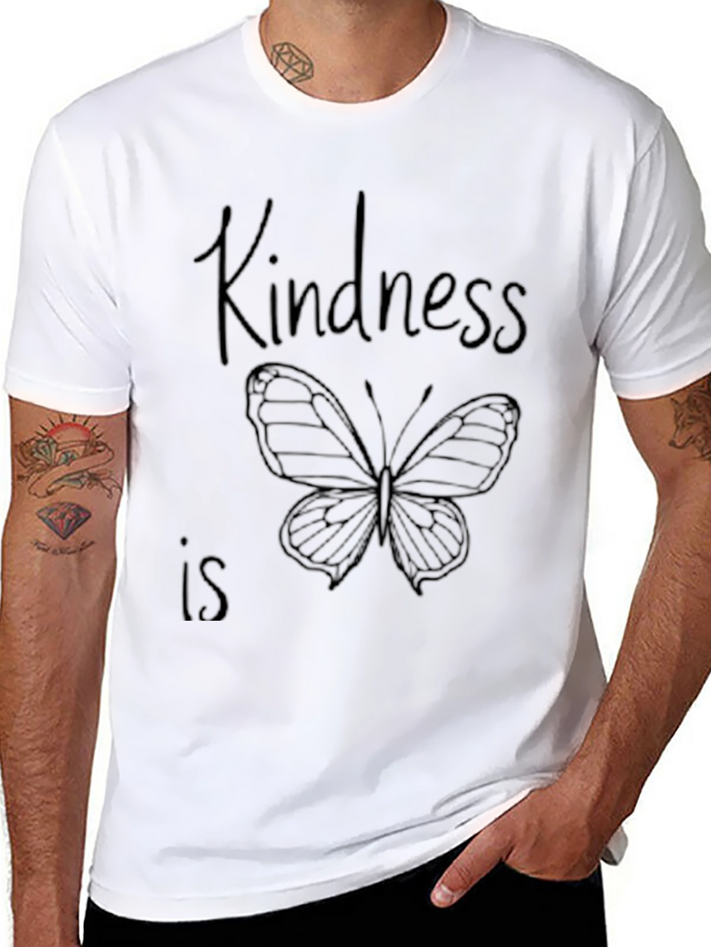 Kindness Butterfly Graphic Tee - Unisex Casual Shirt