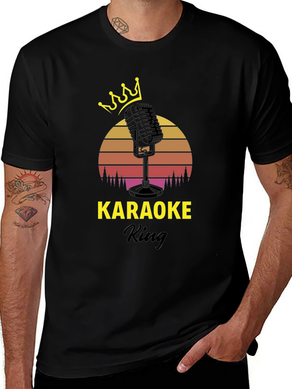 Karaoke King Black T-Shirt
