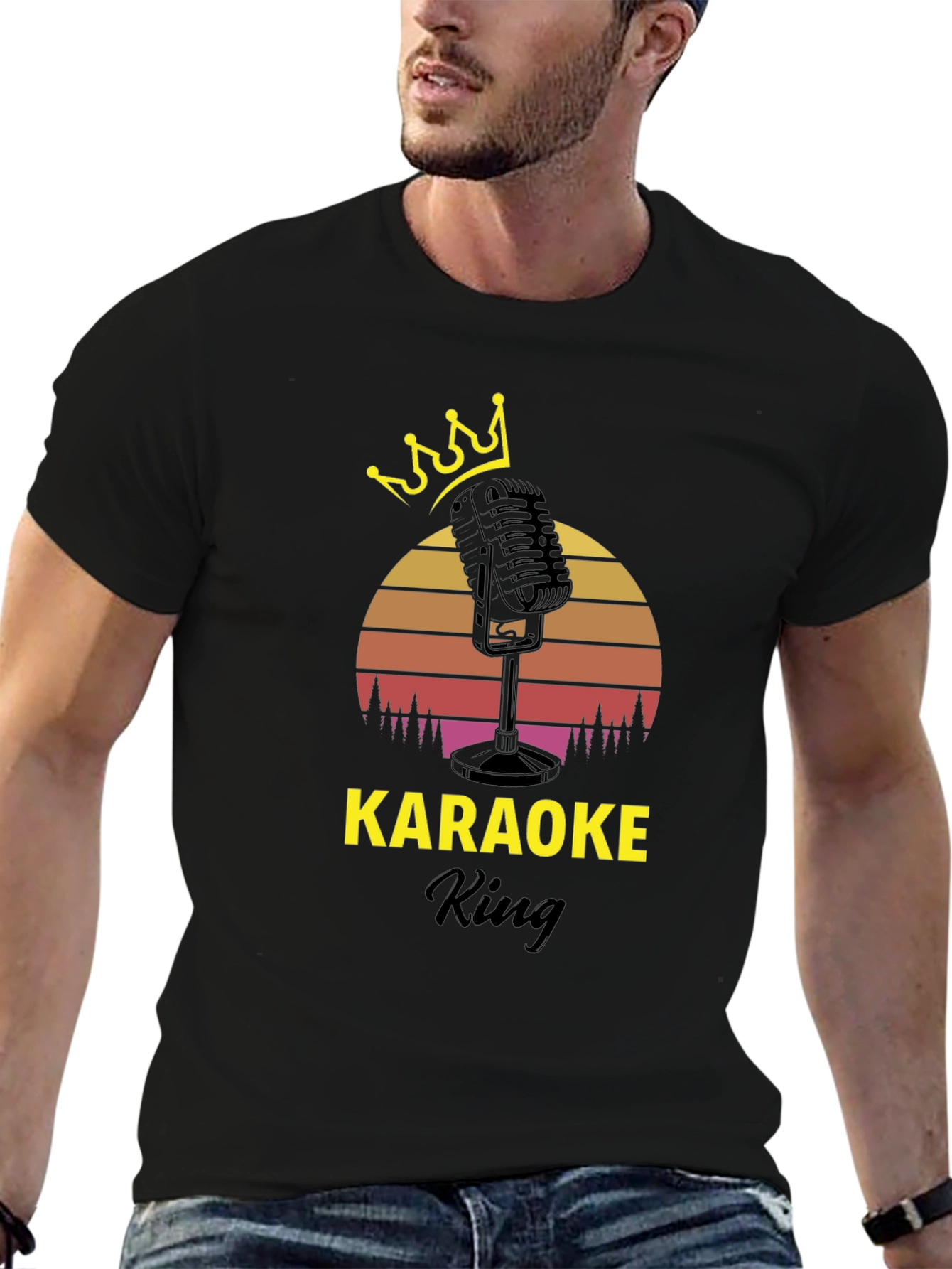 Karaoke King Black T-Shirt