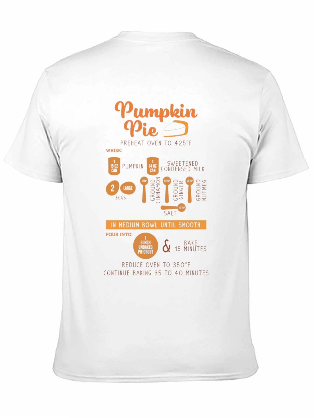 Pumpkin Pie Recipe Black T-Shirt