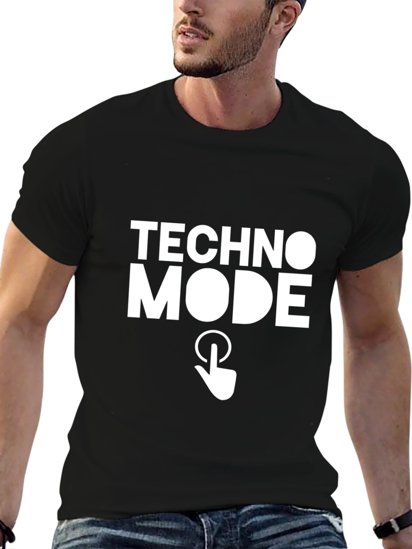 Techno Mode Graphic Tee - Turn On the Music