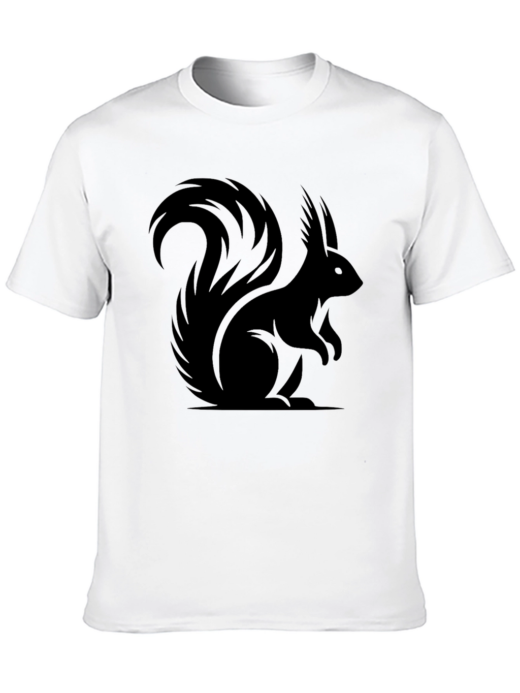 Black Squirrel Silhouette Graphic Tee