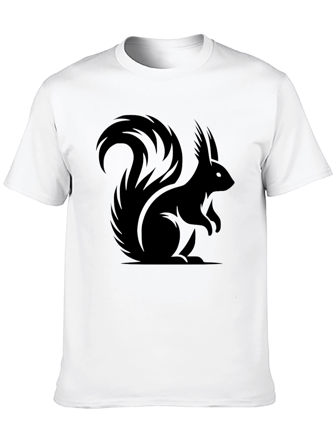 Black Squirrel Silhouette Graphic Tee