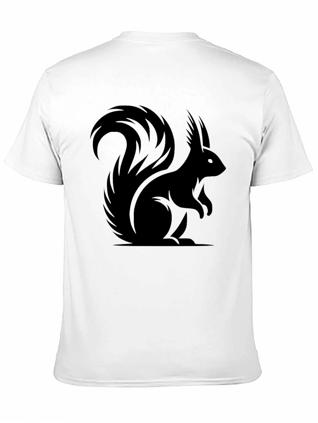 Black Squirrel Silhouette Graphic Tee