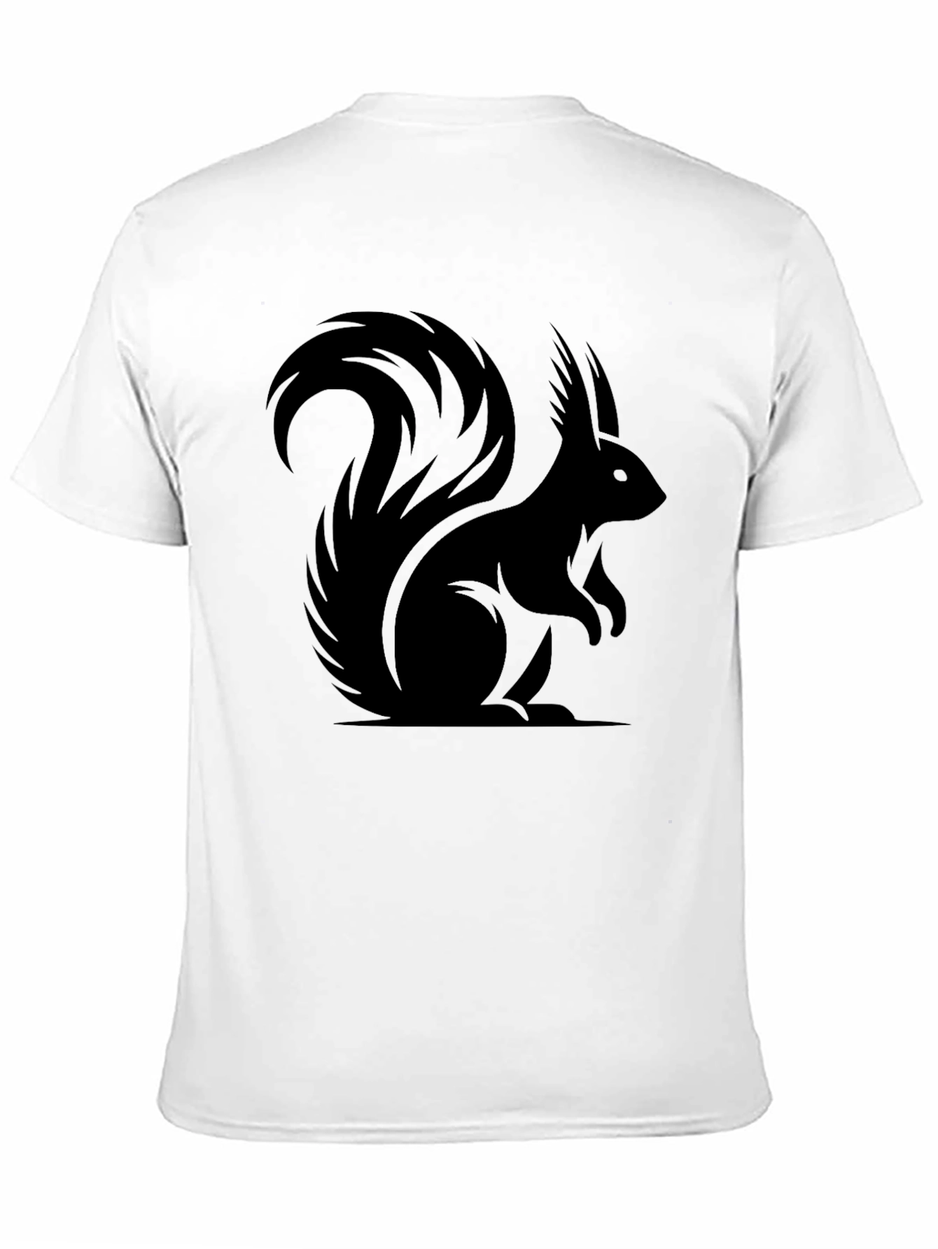 Black Squirrel Silhouette Graphic Tee