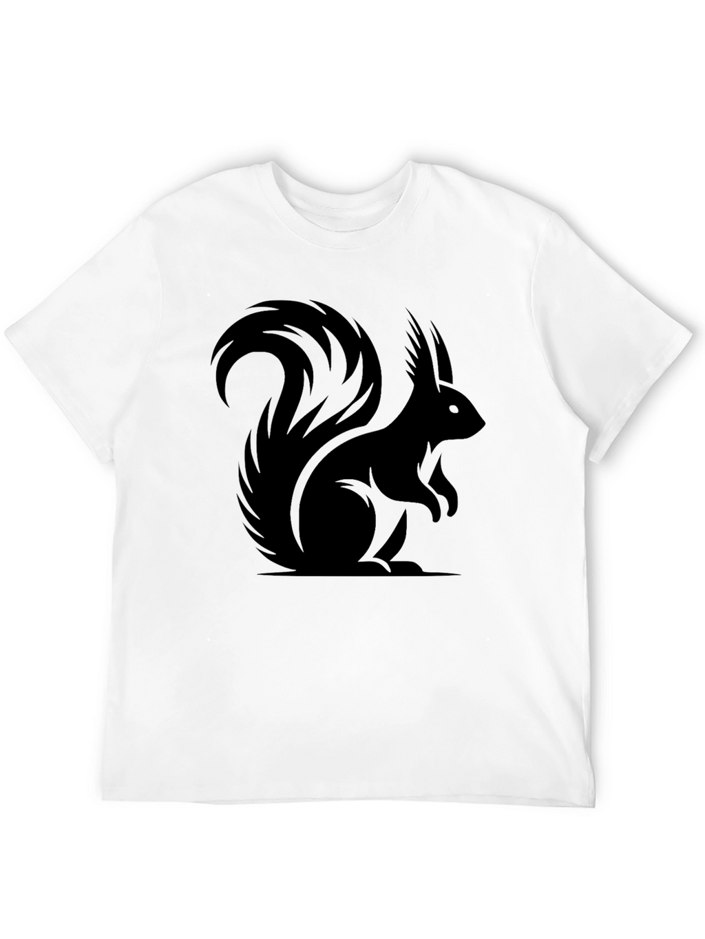 Black Squirrel Silhouette Graphic Tee
