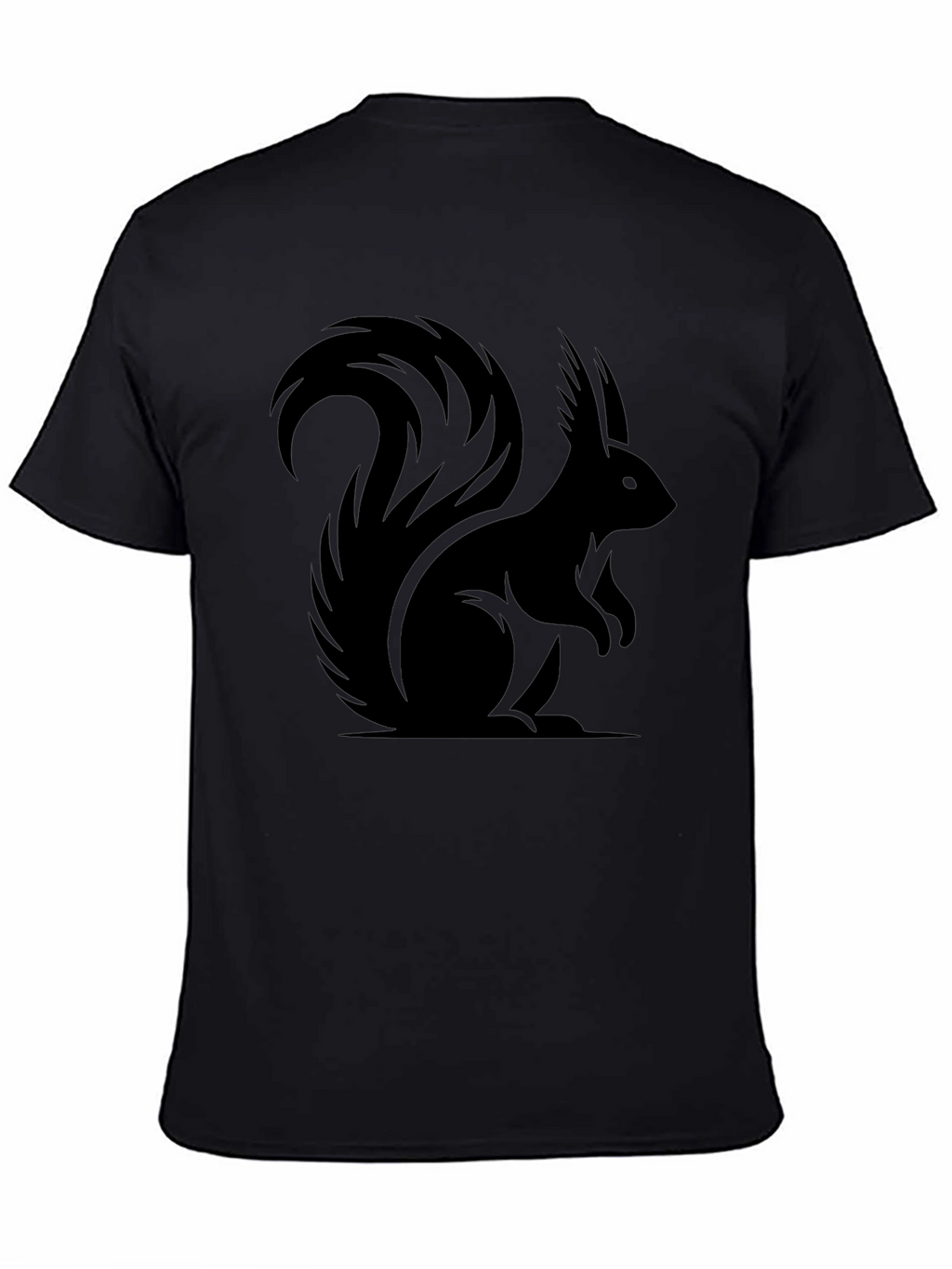 Black Squirrel Silhouette Graphic Tee
