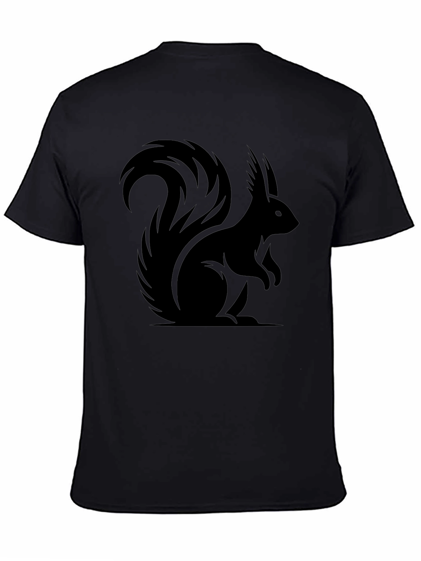 Black Squirrel Silhouette Graphic Tee
