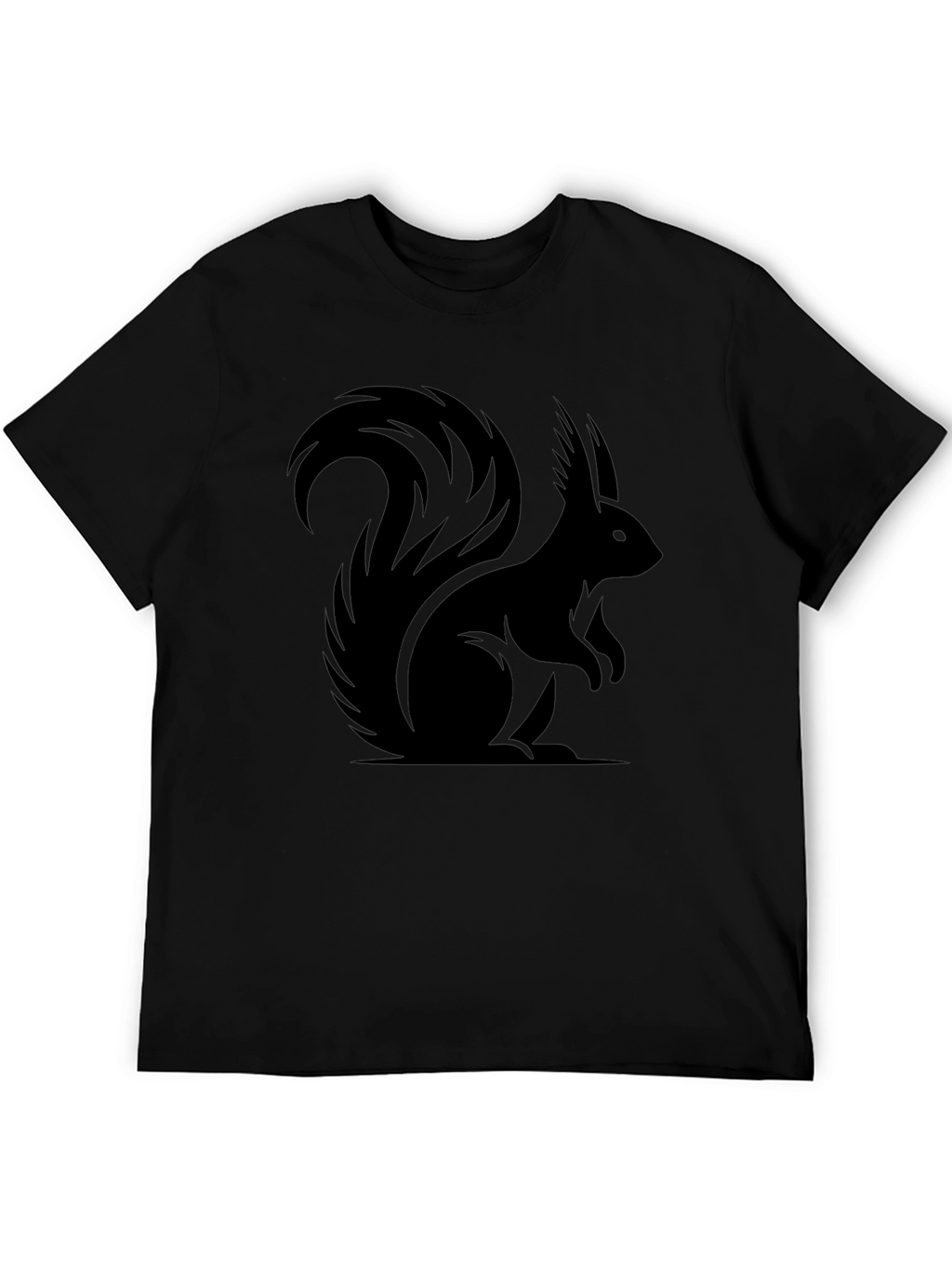 Black Squirrel Silhouette Graphic Tee