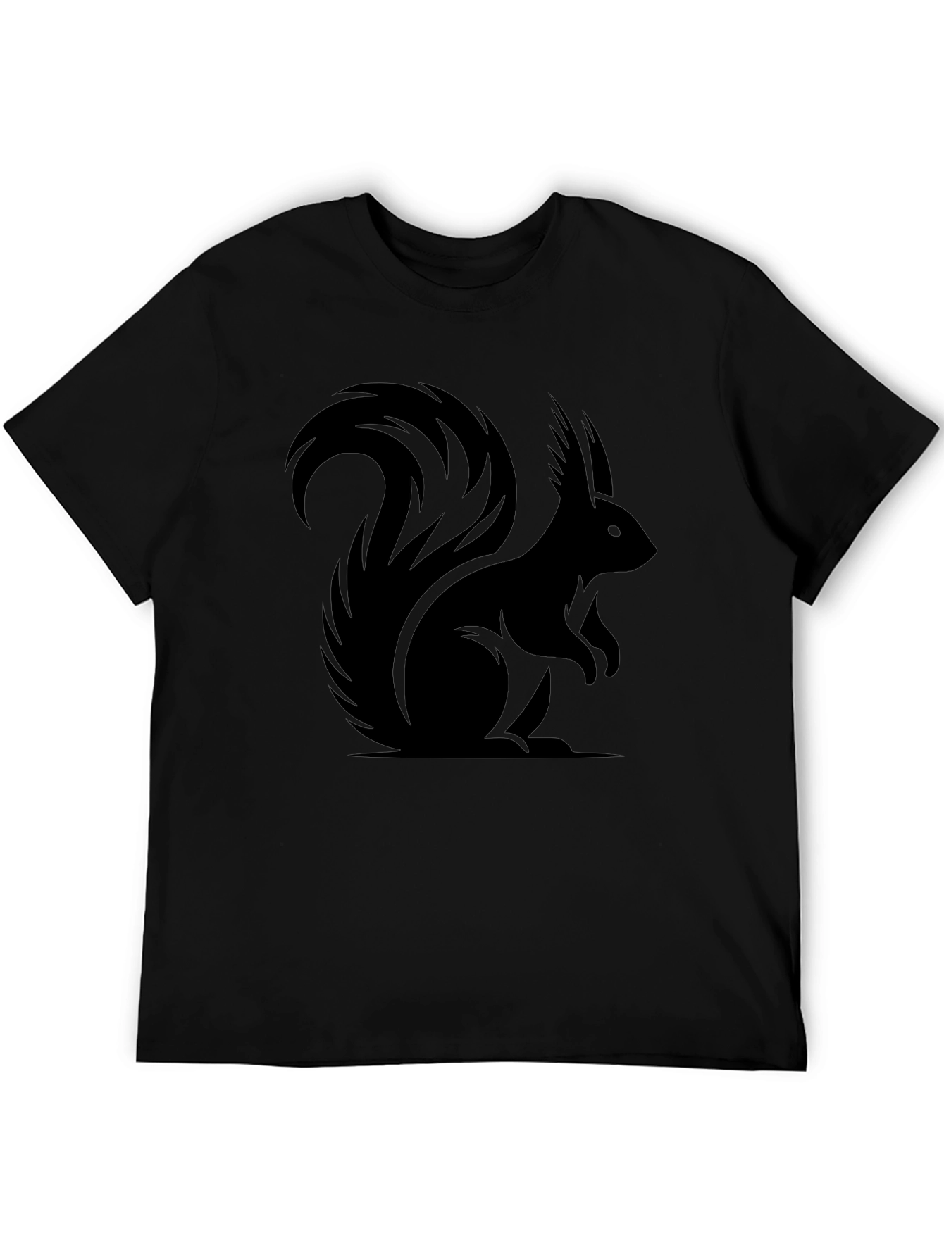 Black Squirrel Silhouette Graphic Tee