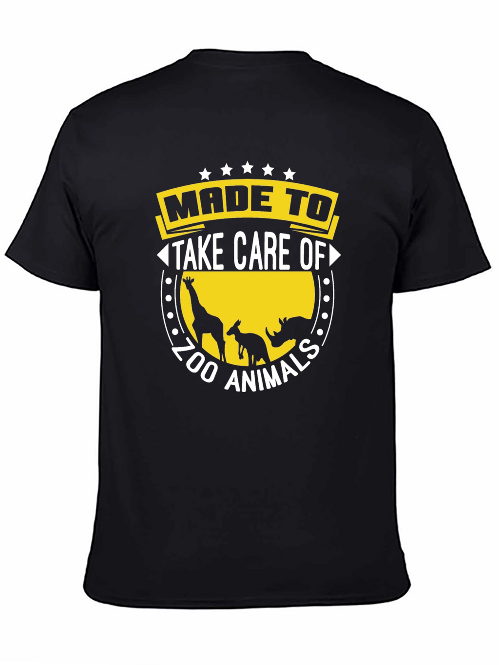 Zoo Animal Care T-Shirt Black Cotton Tee