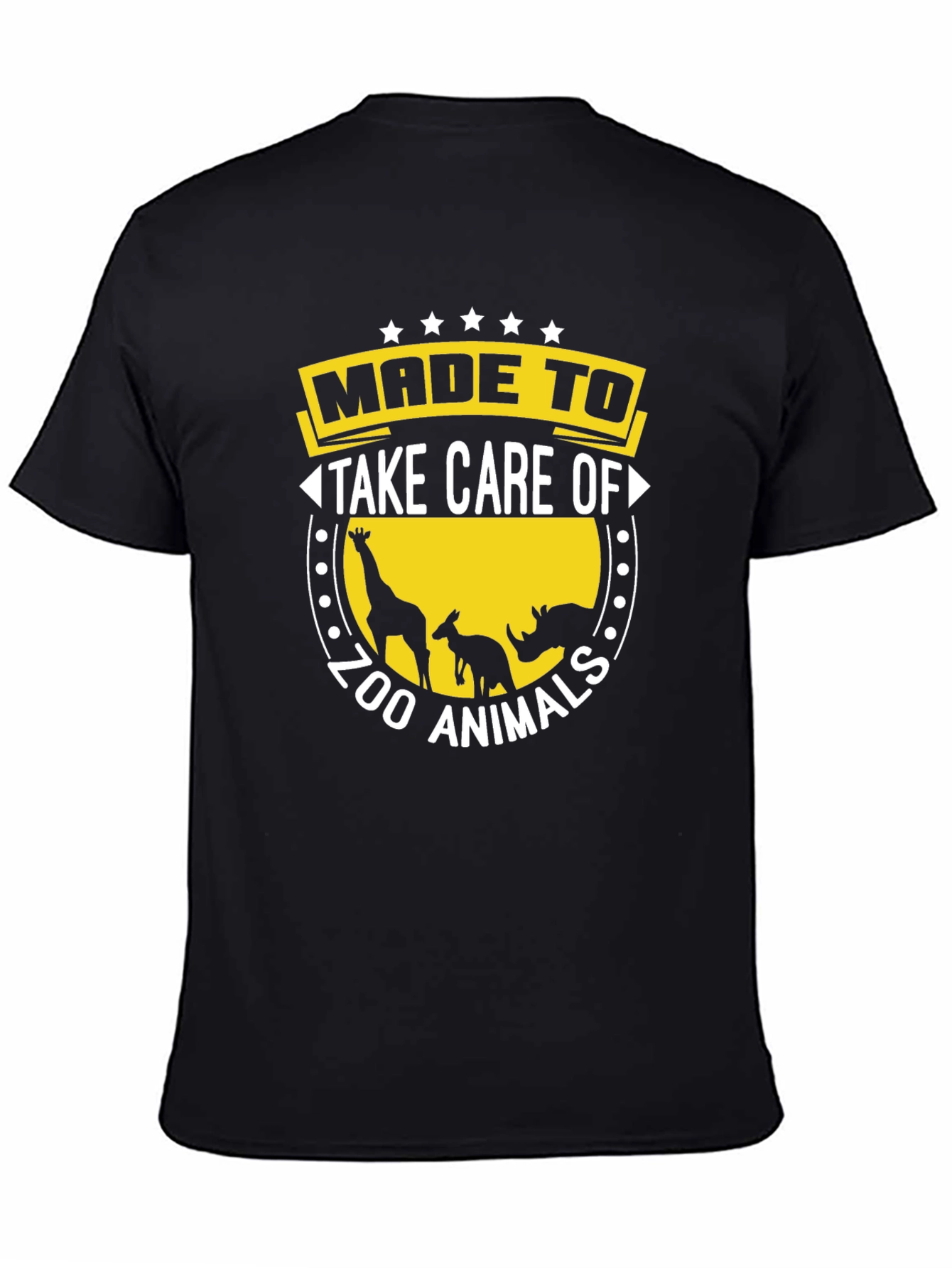 Zoo Animal Care T-Shirt Black Cotton Tee