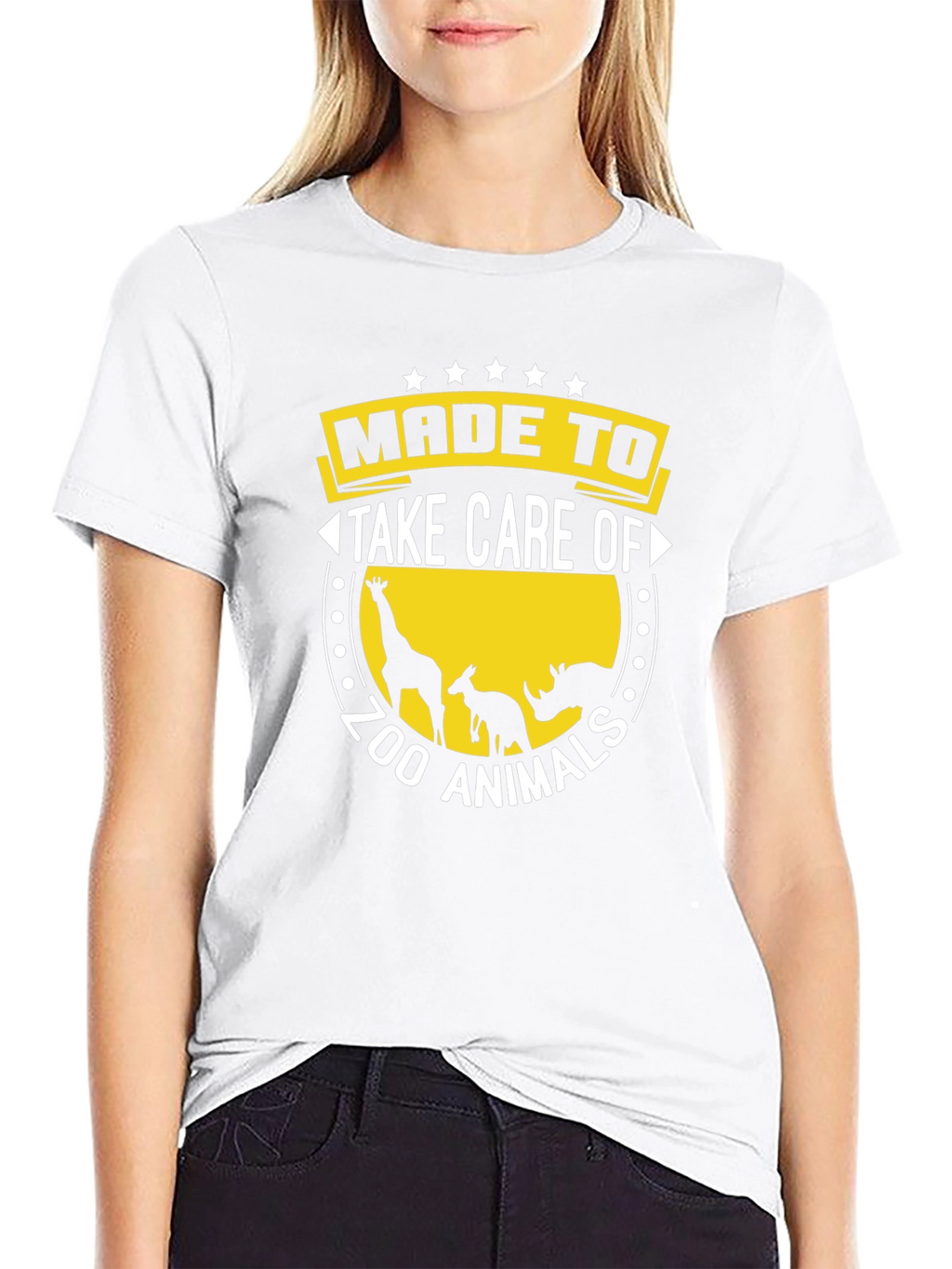 Zoo Animal Care T-Shirt Black Cotton Tee