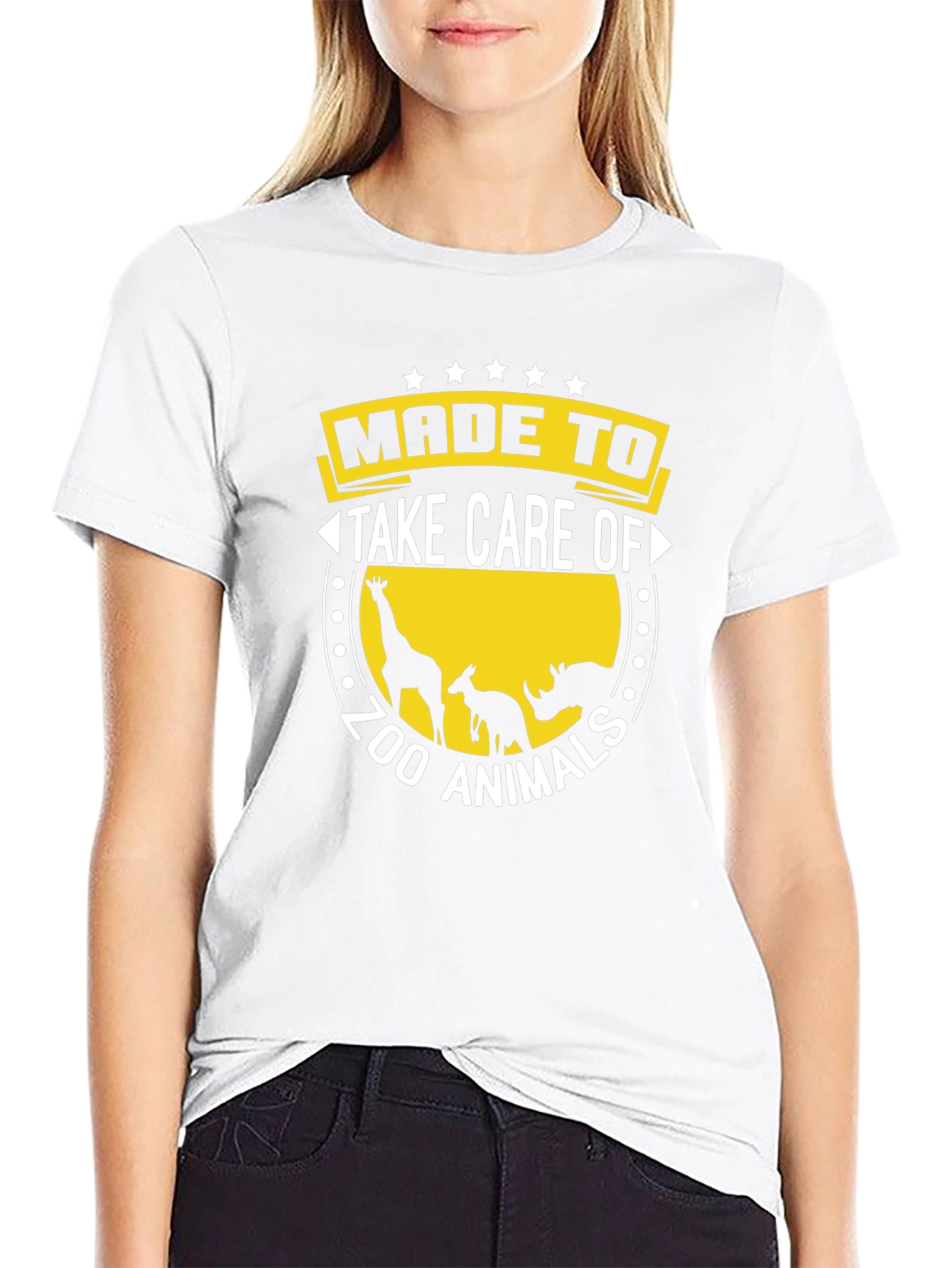 Zoo Animal Care T-Shirt Black Cotton Tee